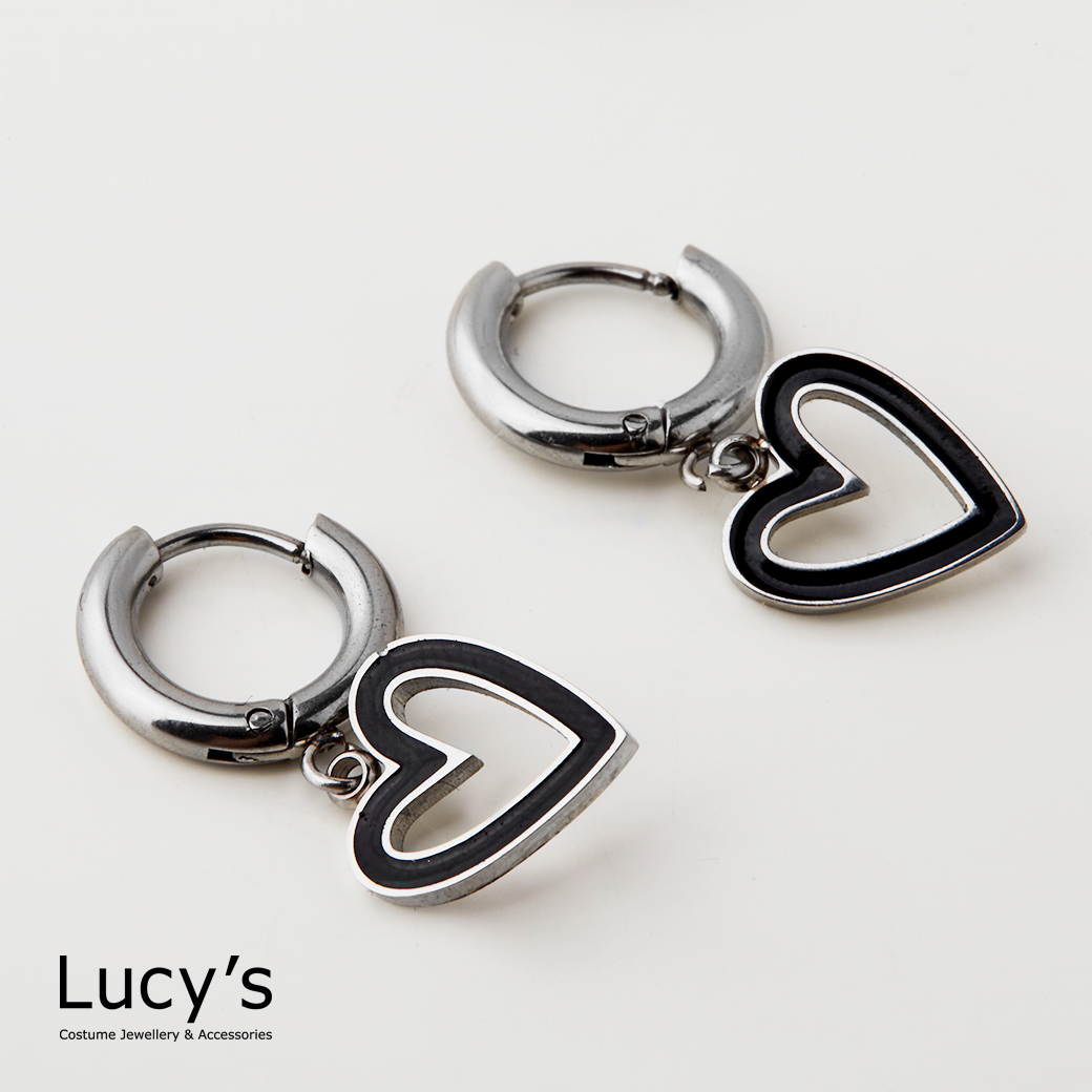 黑色甜心 易扣耳環 (126982)