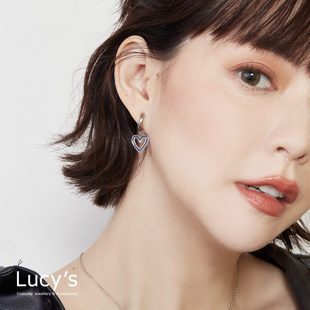 黑色甜心 易扣耳環 (126982)