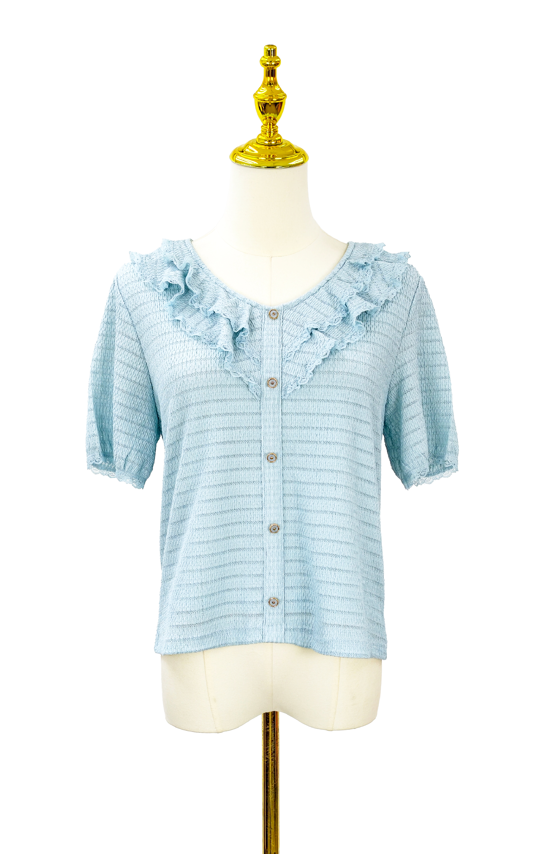 荷葉V領針織衫 ST0889