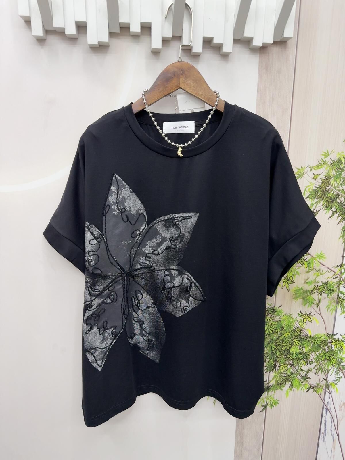 韓國花圖案top~158AG