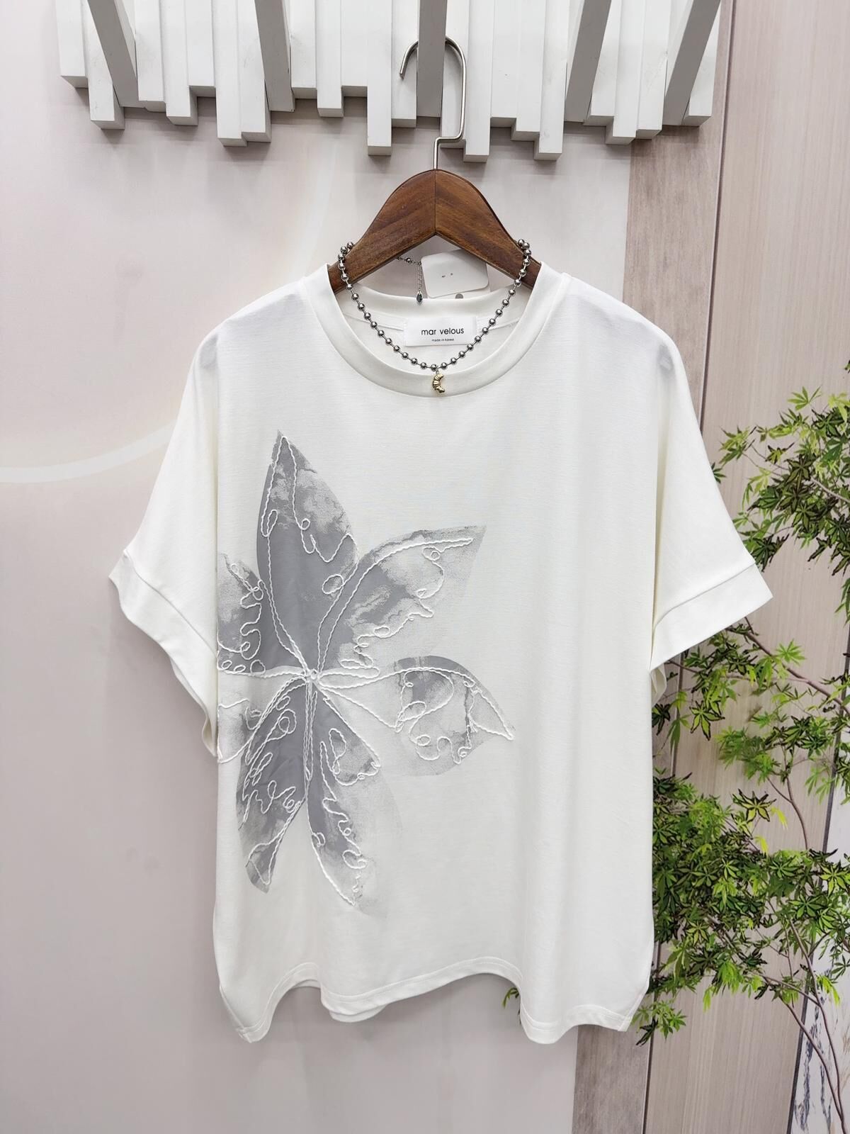 韓國花圖案top~158AG