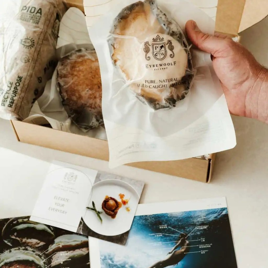 澳洲Eyrewoolf 一級野生黑邊鮑 2-3 隻/磅, 約180-229g/隻