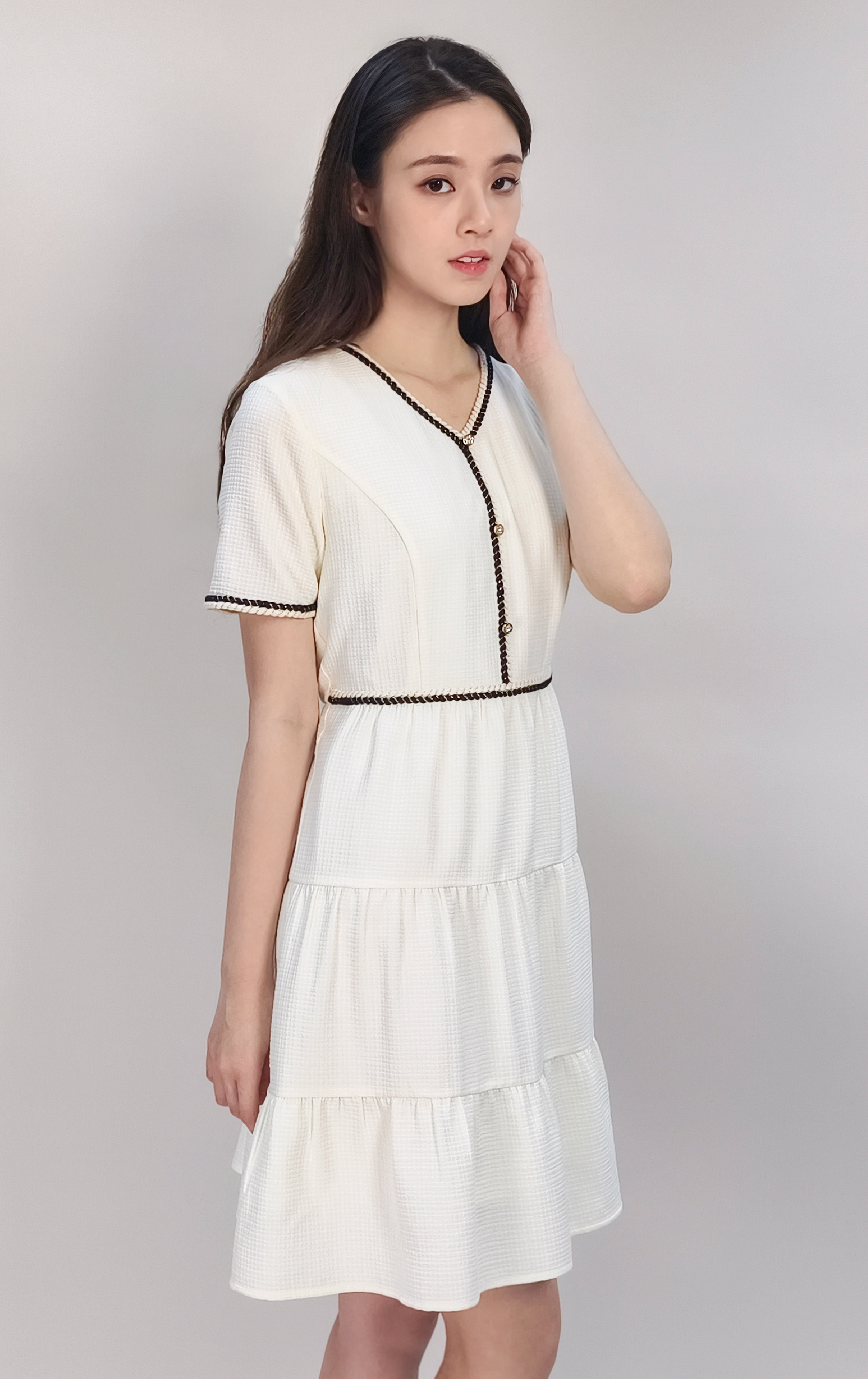 滾邊連身裙 OP0660