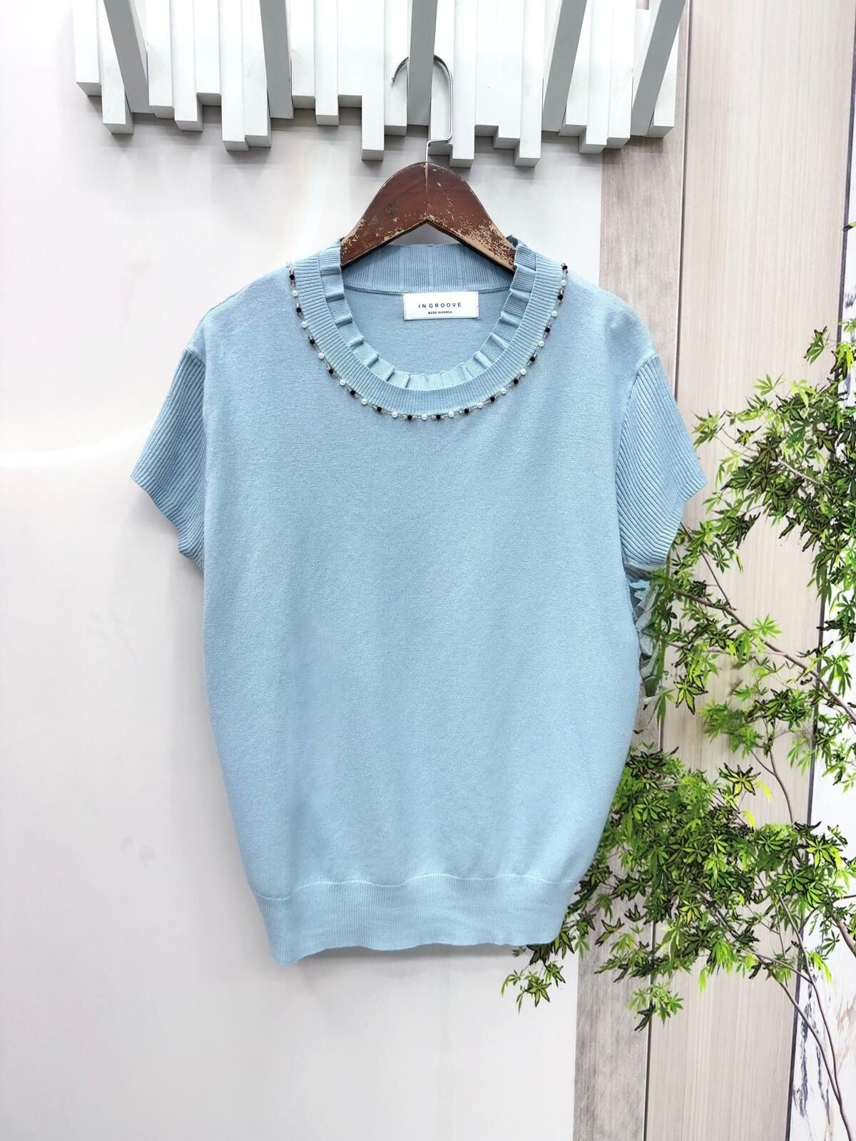 韓國高質薄針織top~158AJ