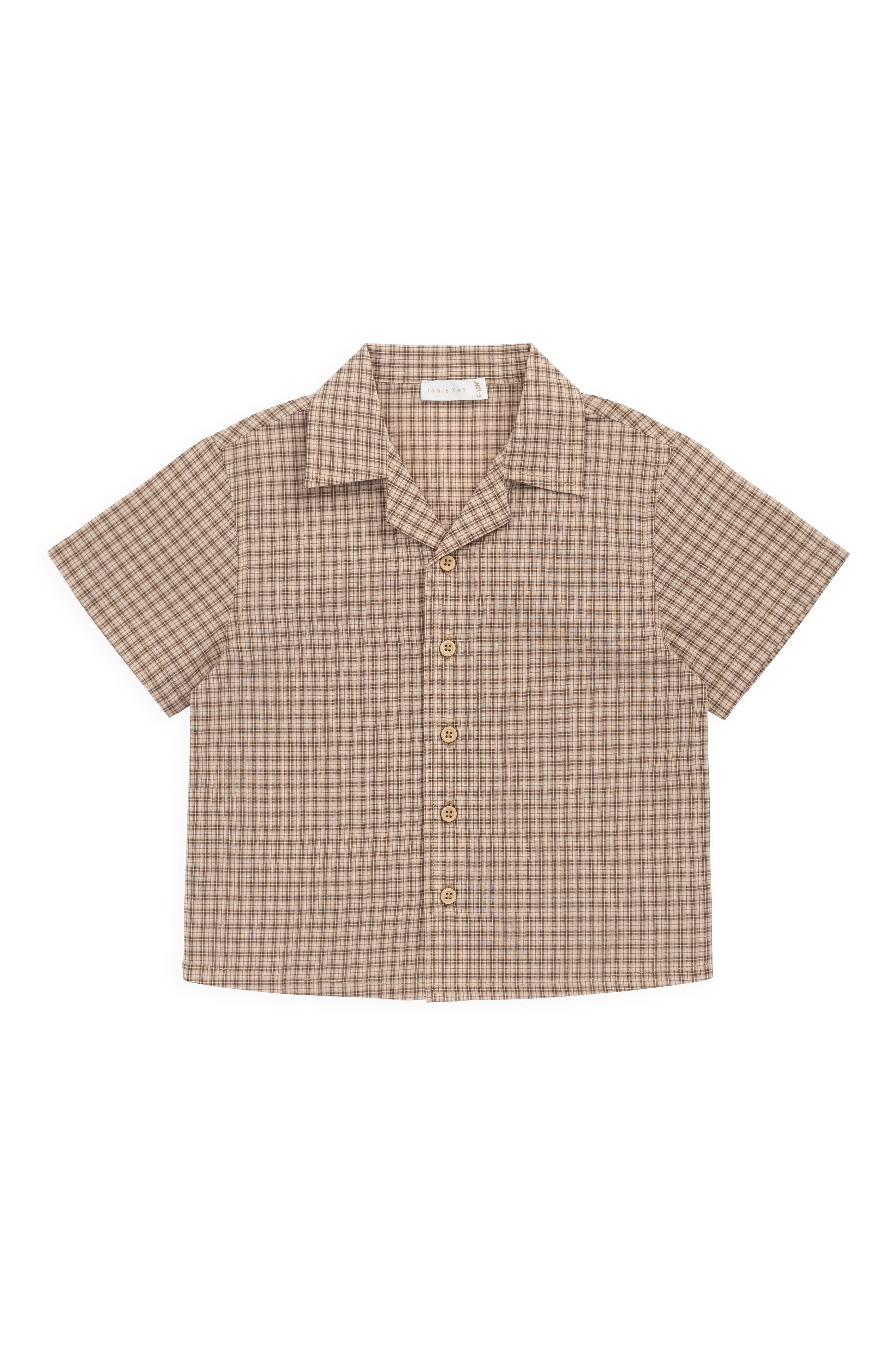 【預購】JAMIE KAY -Organic Cotton Silas Shirt（Cabin Check Cocoa）