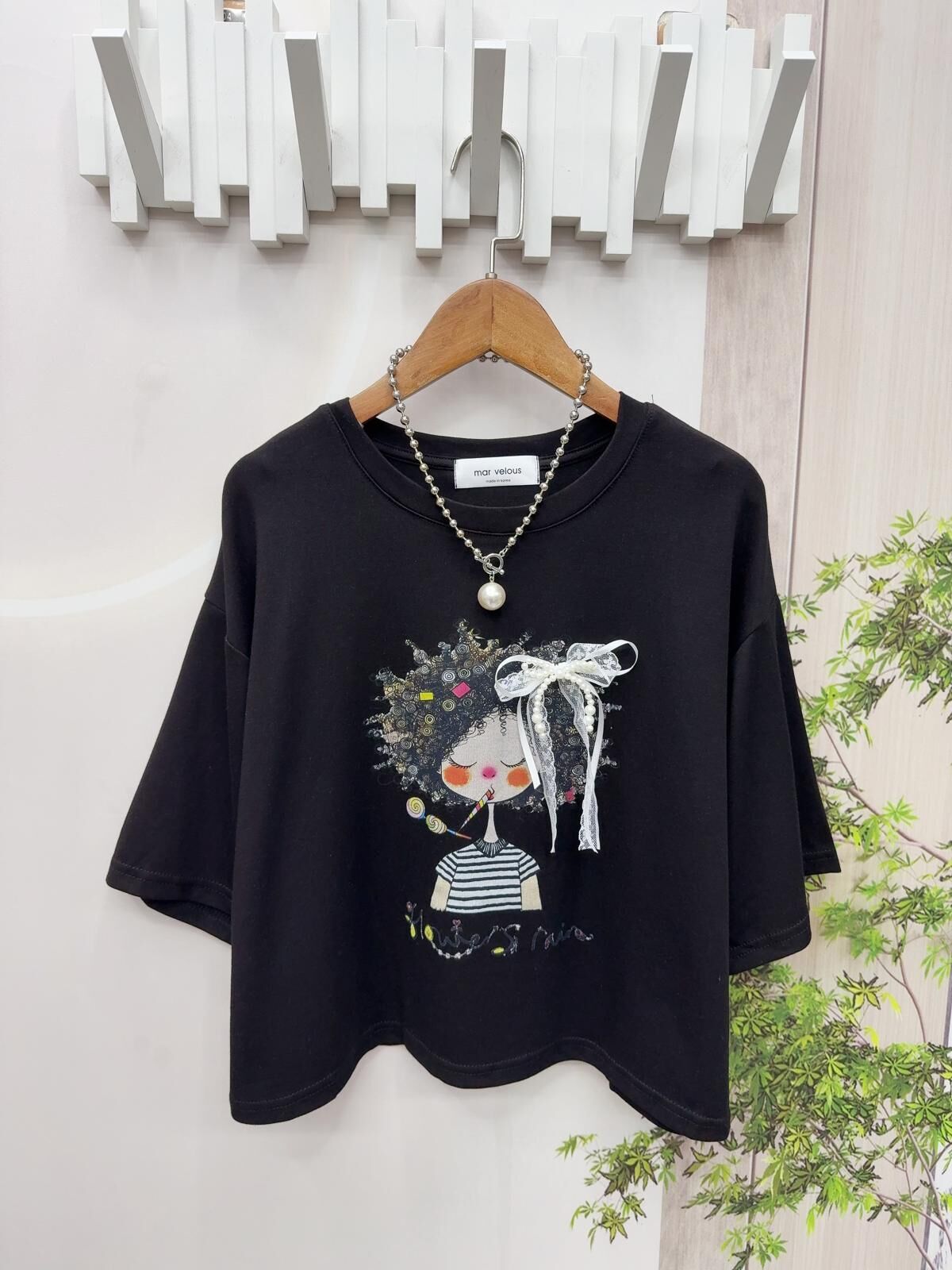 韓國少女圖案top~158AK