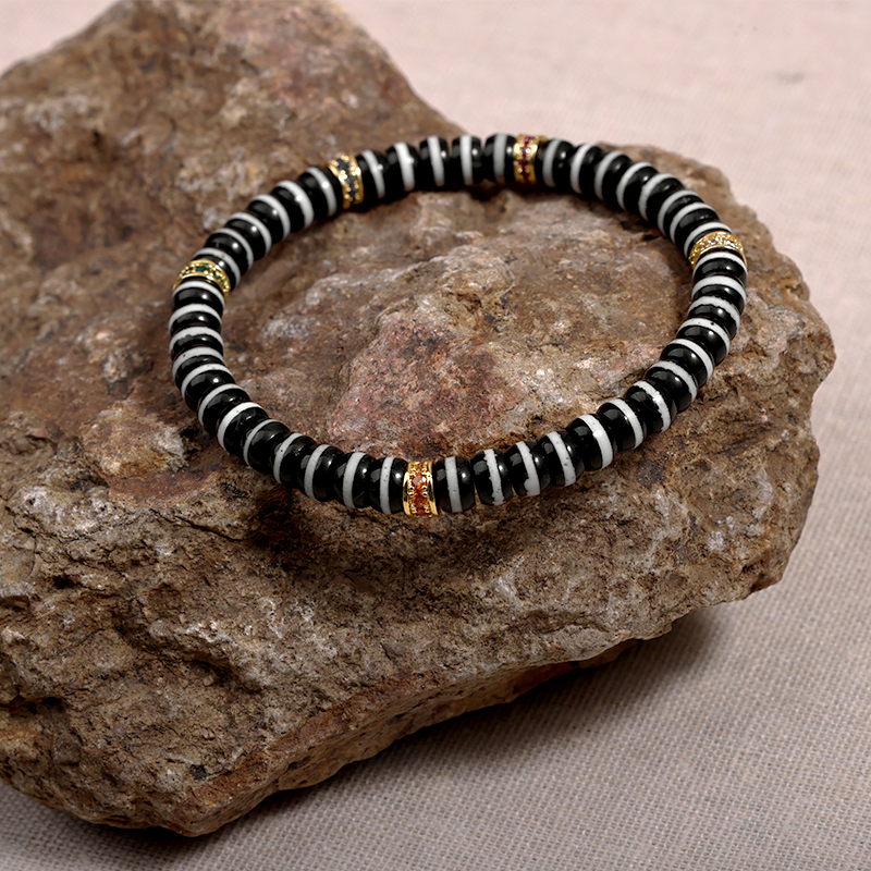 A29—五臺山精品一線滿串天珠瑪瑙DIY隔片手串（多樣性發一）