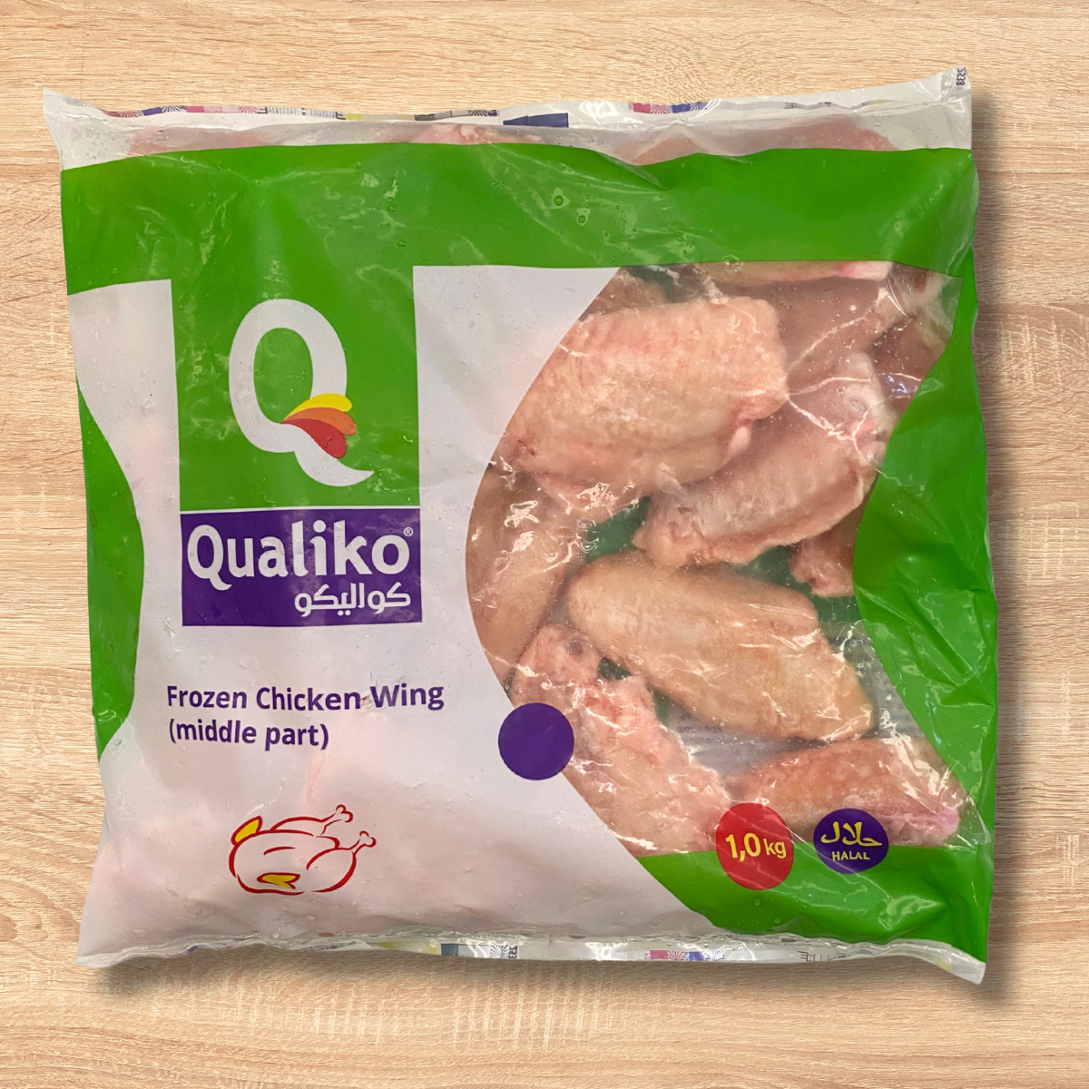 Ukraine Qualiko Frozen Mid-Joint Chicken Wings (1kg)