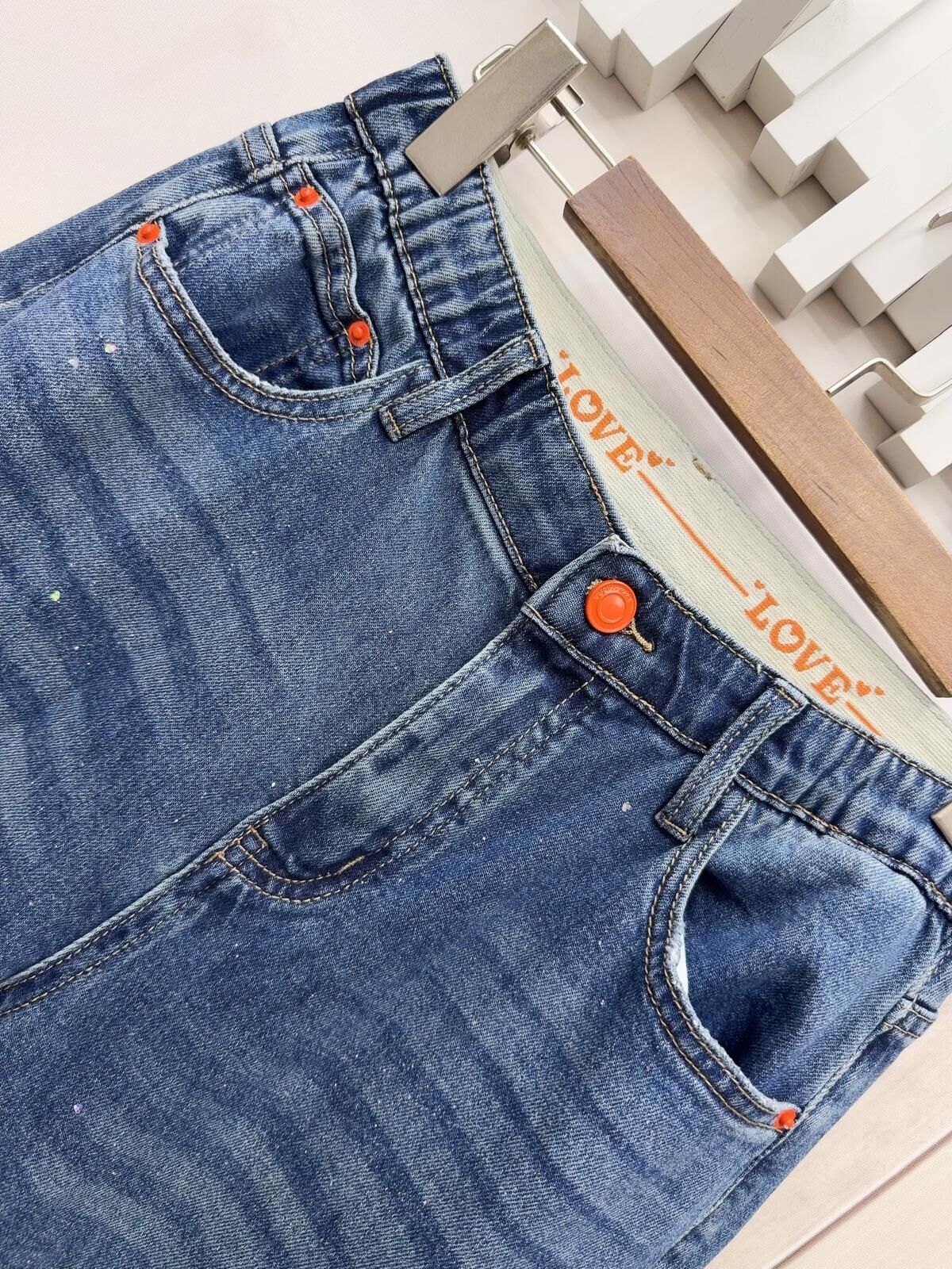 韓國型格直腳牛仔褲~158AL