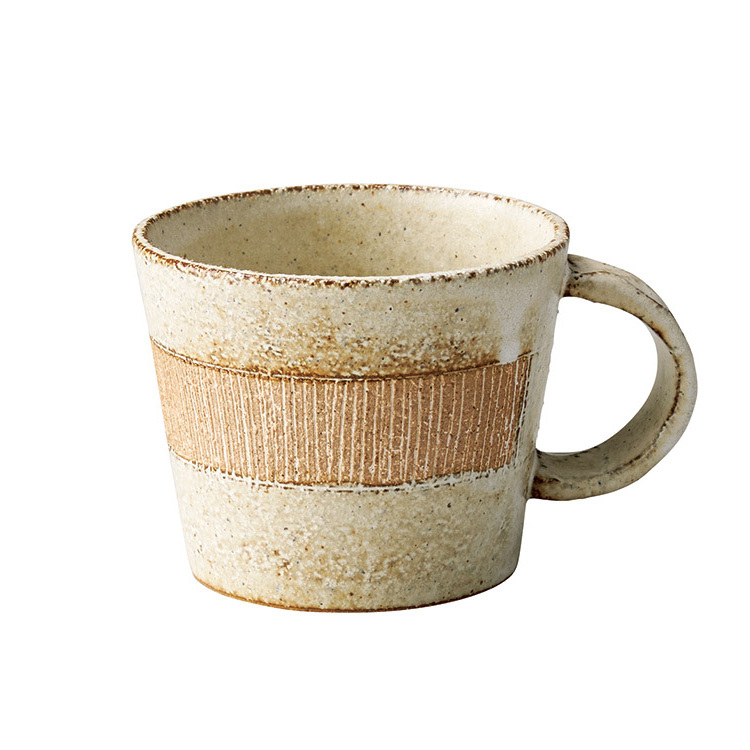 窯變霧感馬克杯-牙白(355ML)｜美濃燒