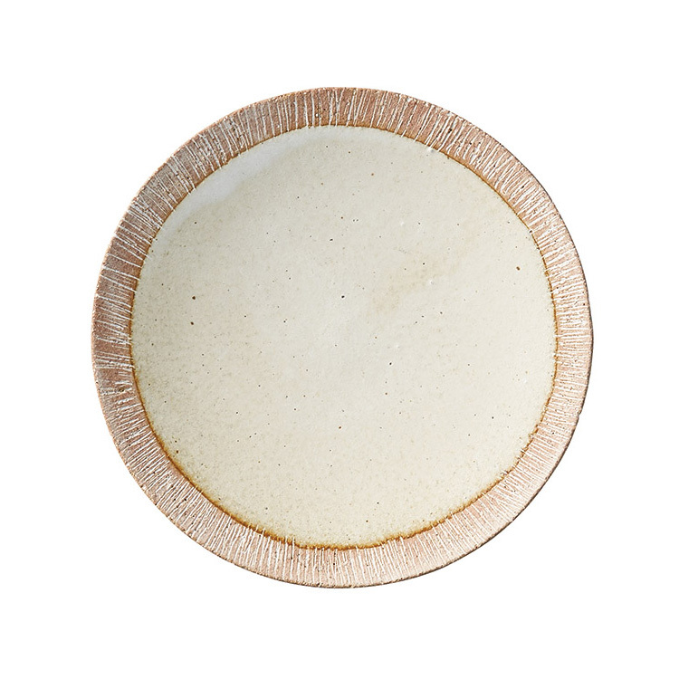 窯變霧感杯盤-牙白｜美濃燒