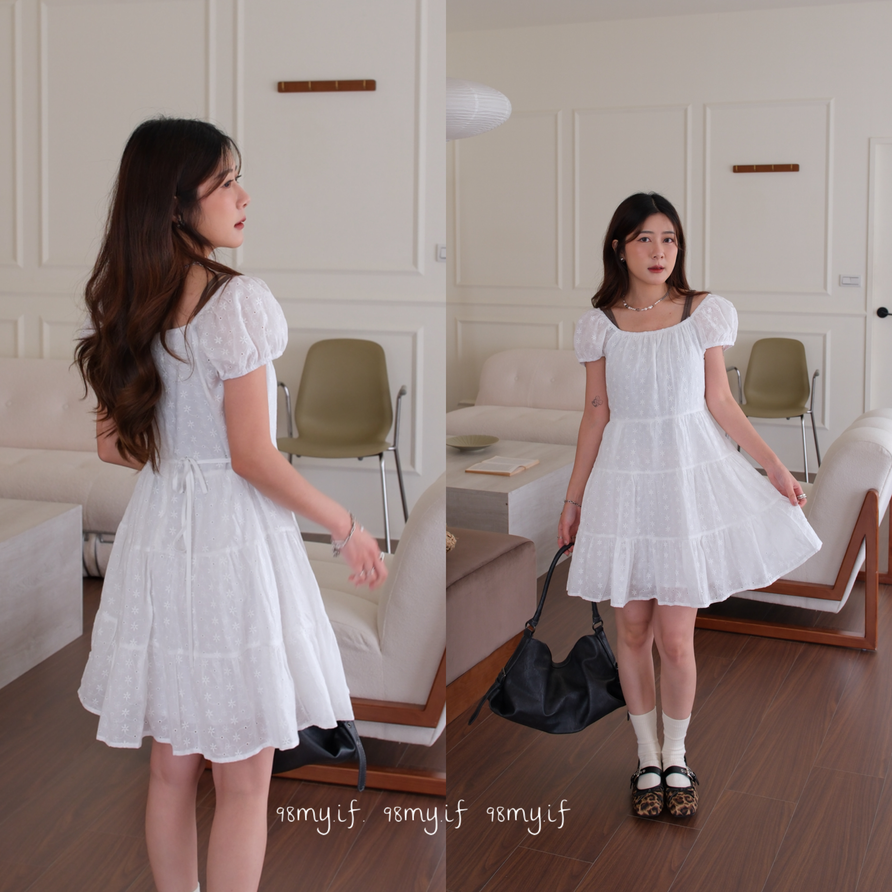 A17 甜美少女 滿滿小花短洋裝