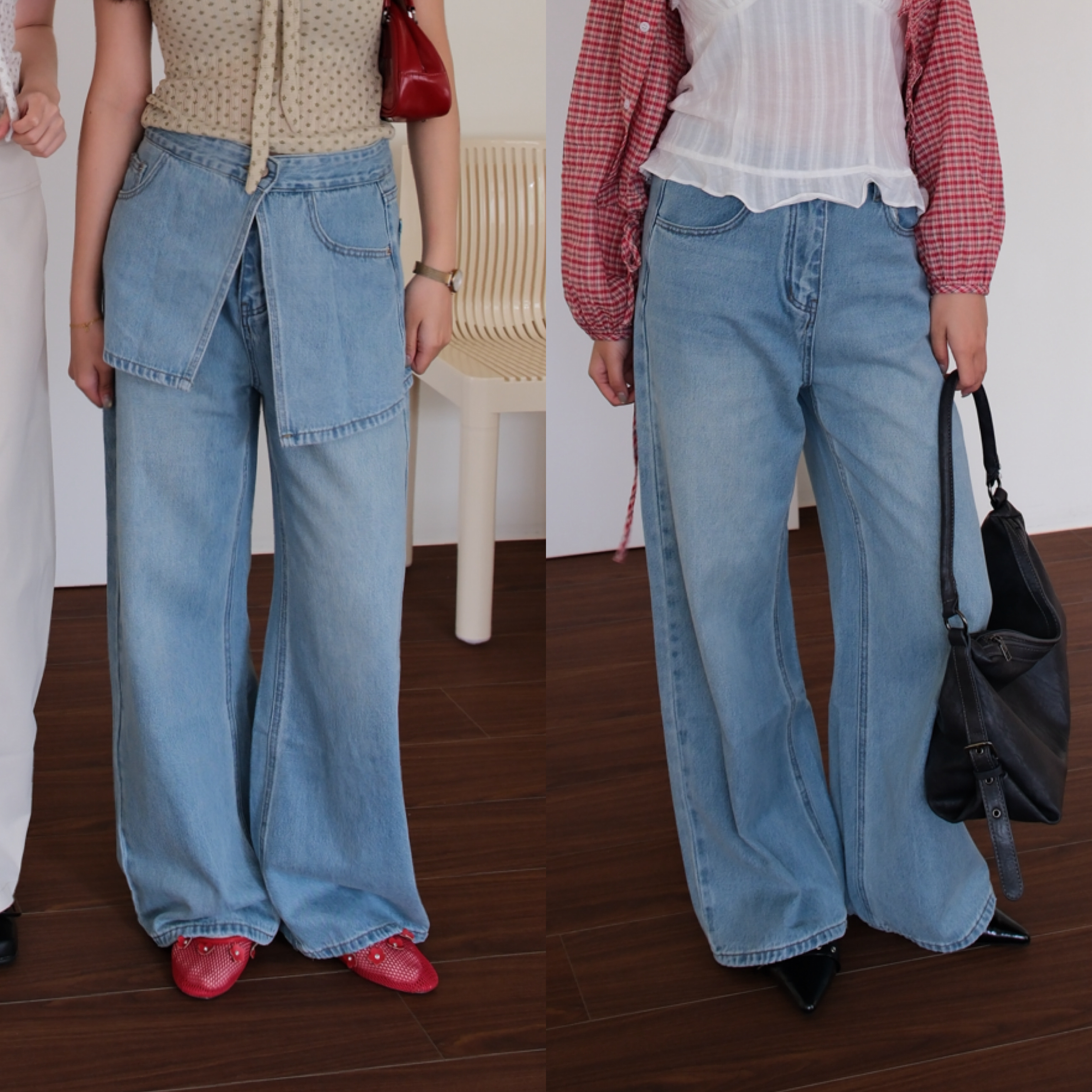 A11 隨心所欲 真兩件裙擺牛仔褲