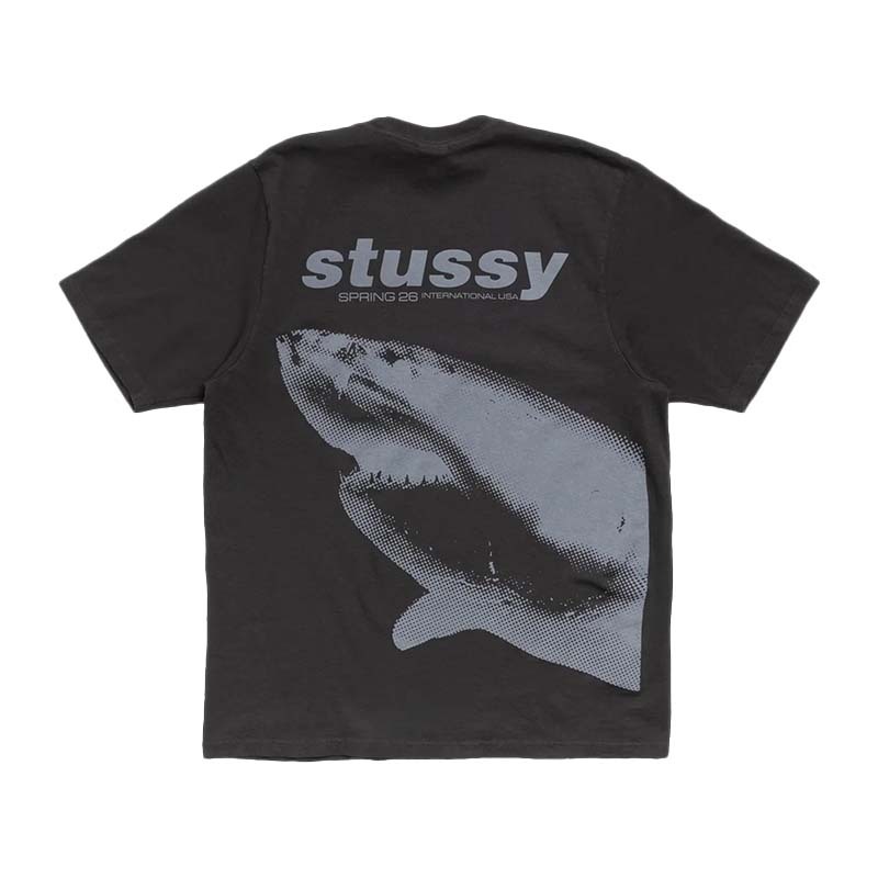 Stussy Shark Tee 鯊魚 短袖 黑色 1905183-FK [台灣現貨]