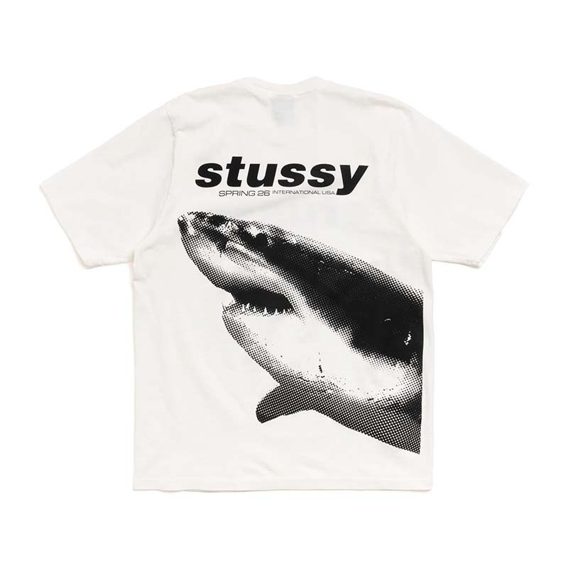 Stussy Shark Tee 鯊魚 短袖 白色 1905183-NL [台灣現貨]