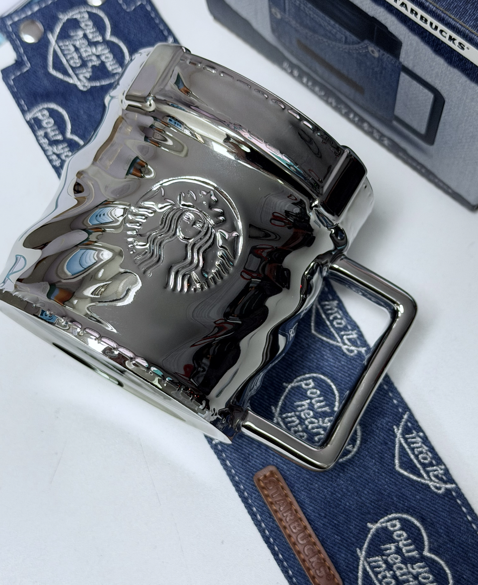 代購-Starbucks星巴克 丹寧星咖系列 馬克杯 牛仔口袋設計 395ml 共四色