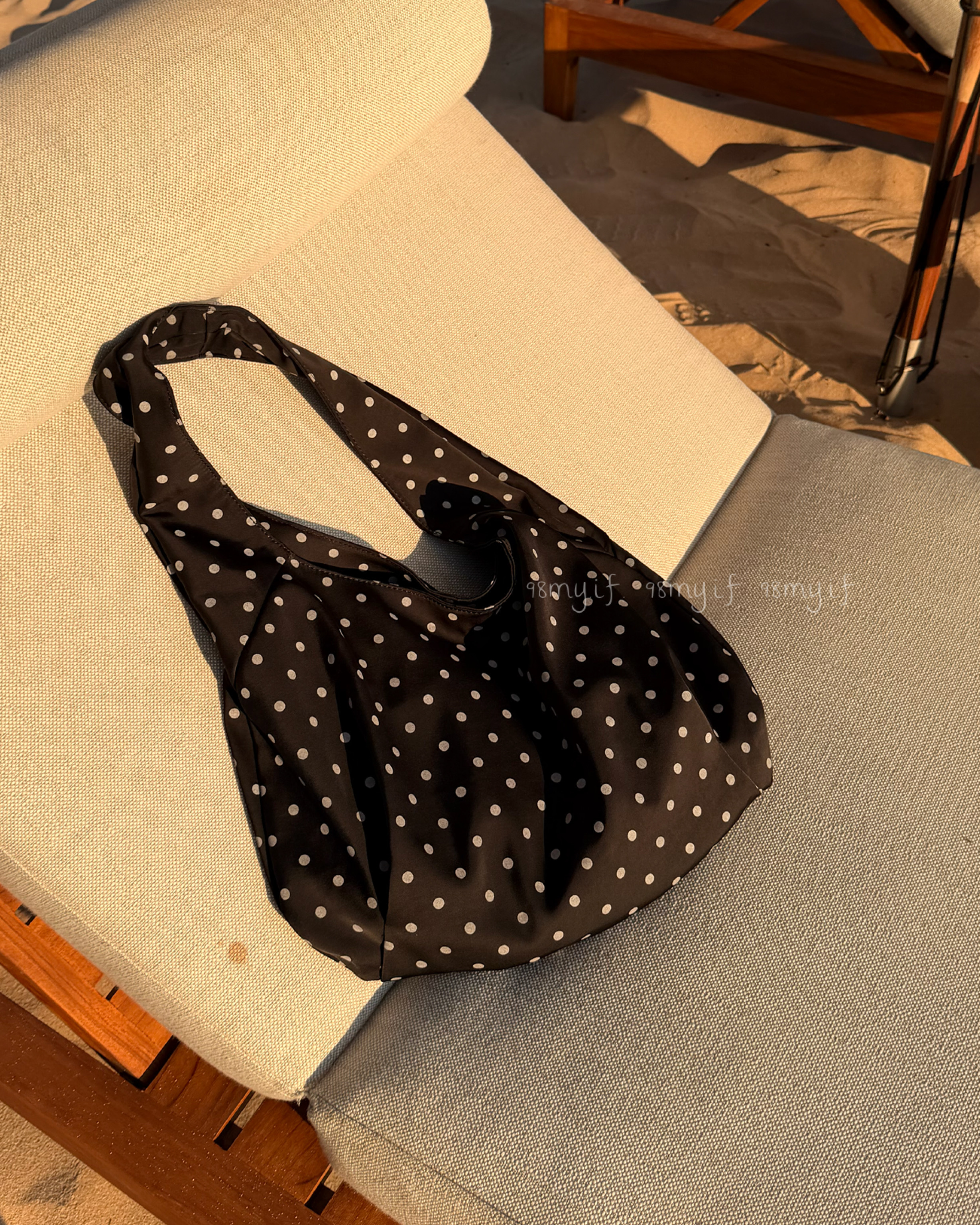 A06 點點就是可愛 ！黑色托特包