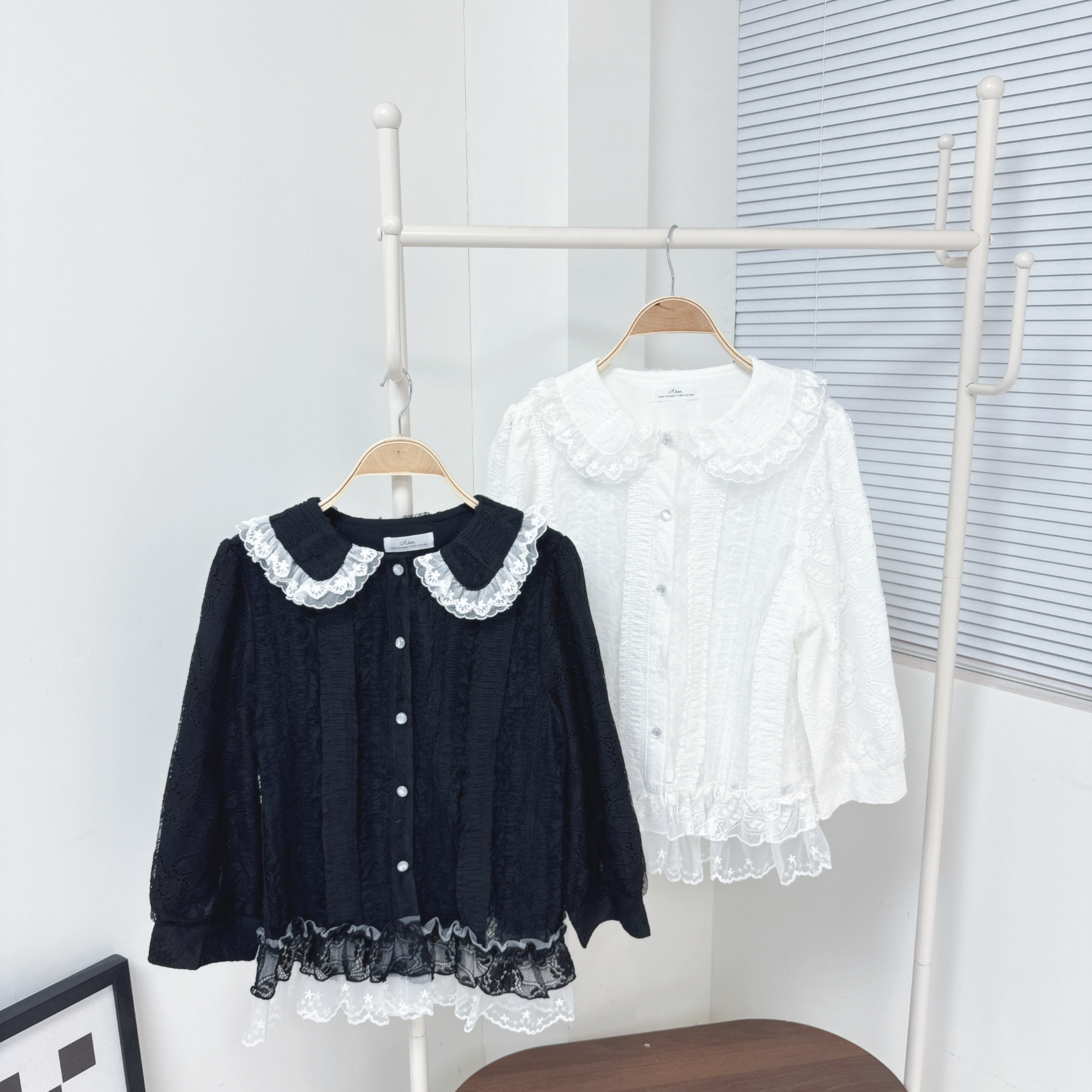 【廠家制】反領網紗Lace兩著恤 (S7-S8)