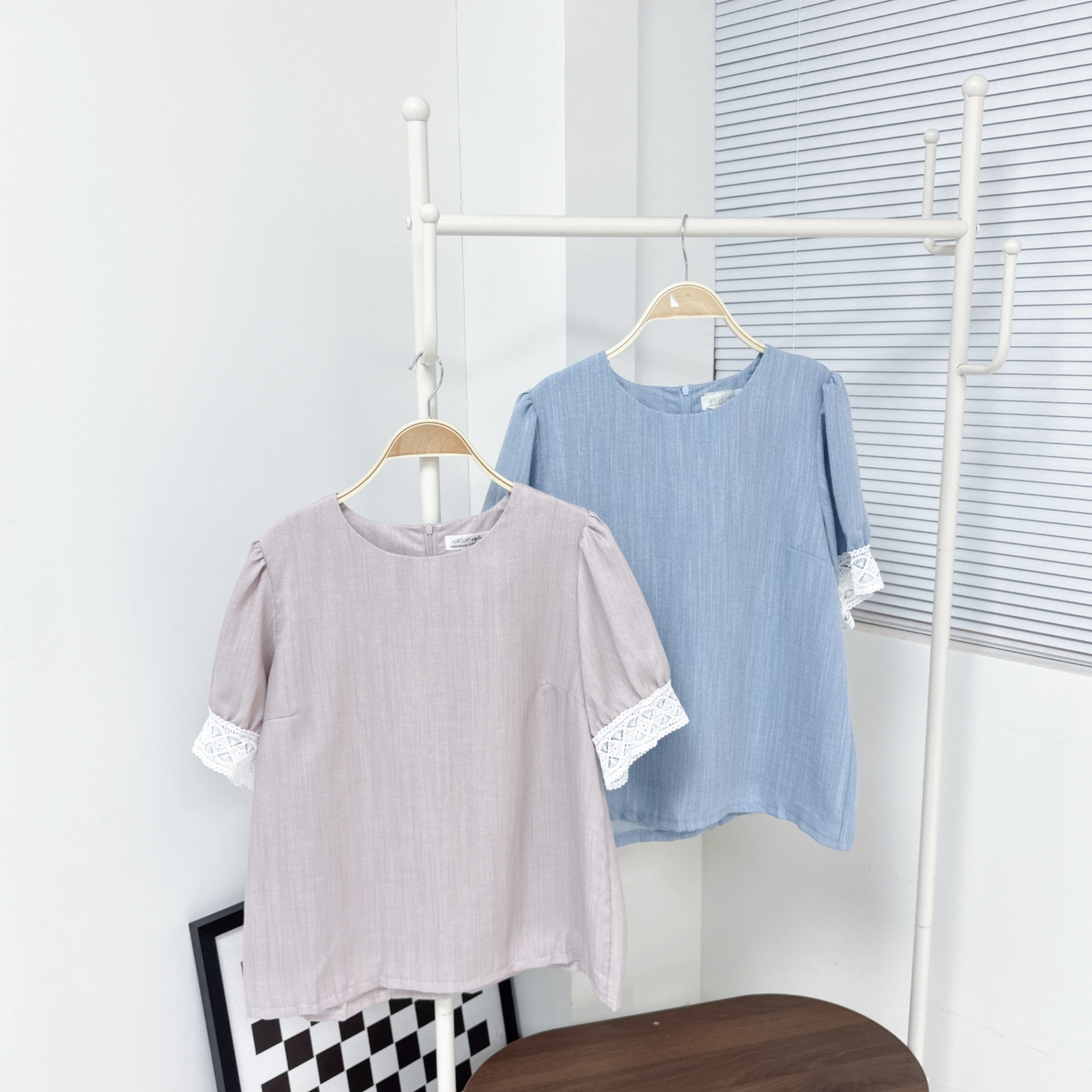 【廠家制】薄麻料公主袖TOP (S1-S2)