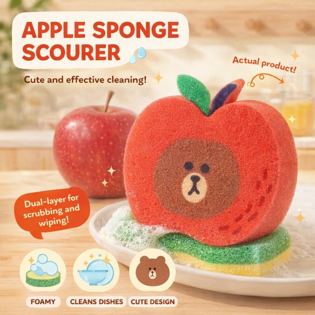 LINE FRIENDS|水果系列 造型海綿 百潔布