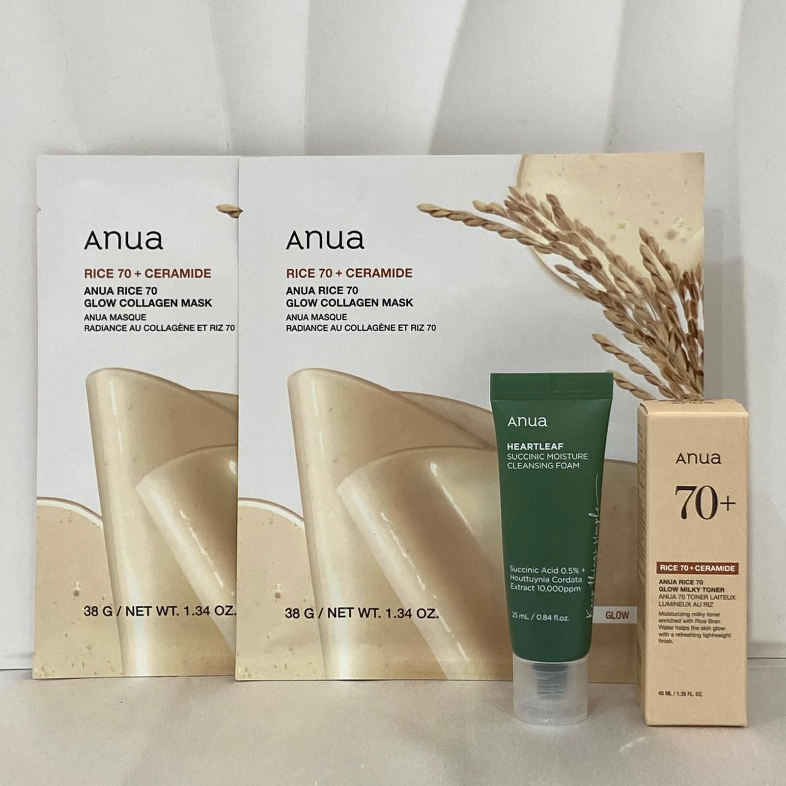 ANUA 大米蛋白70% RICE70+&魚腥草潔面 HEARTLEAF Travel set