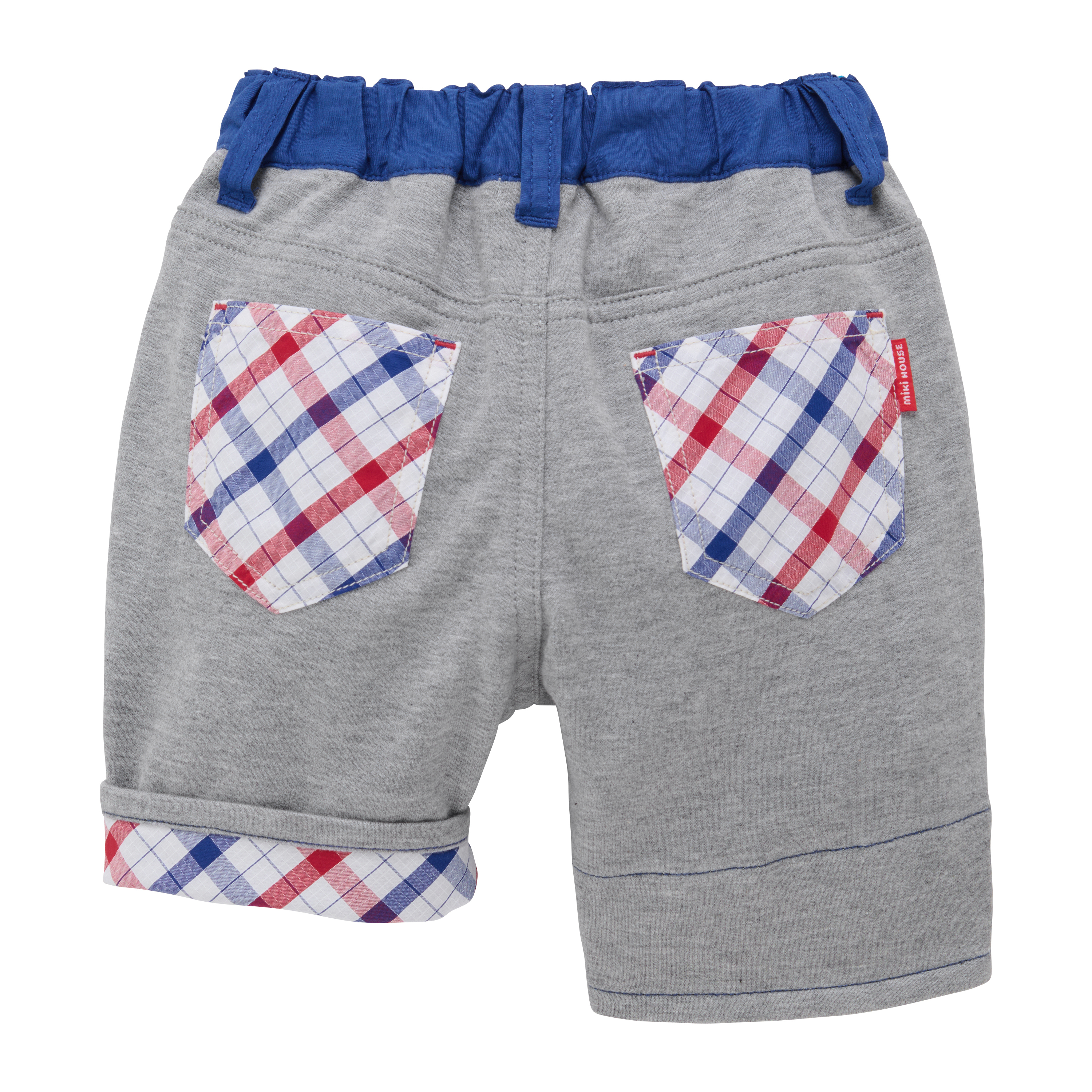 普奇熊海軍風拚色六分褲-藍色