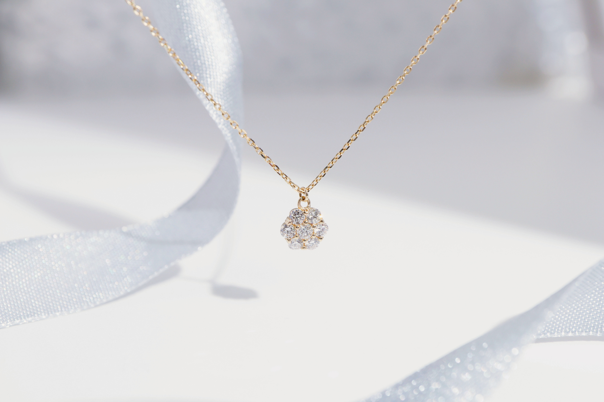 14K 花綻鑽石項鍊｜Miestilo Jewelry設計師輕珠寶品牌