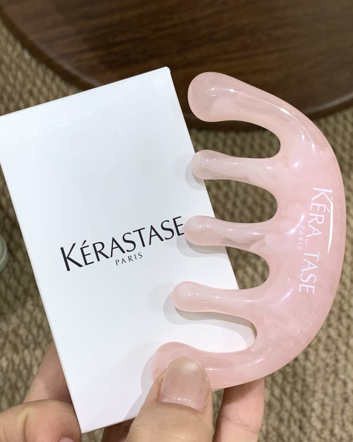 KERASTASE 巴黎 卡詩 釉光 香頌 玫瑰 護髮精油 45ml 櫻花粉 按摩梳