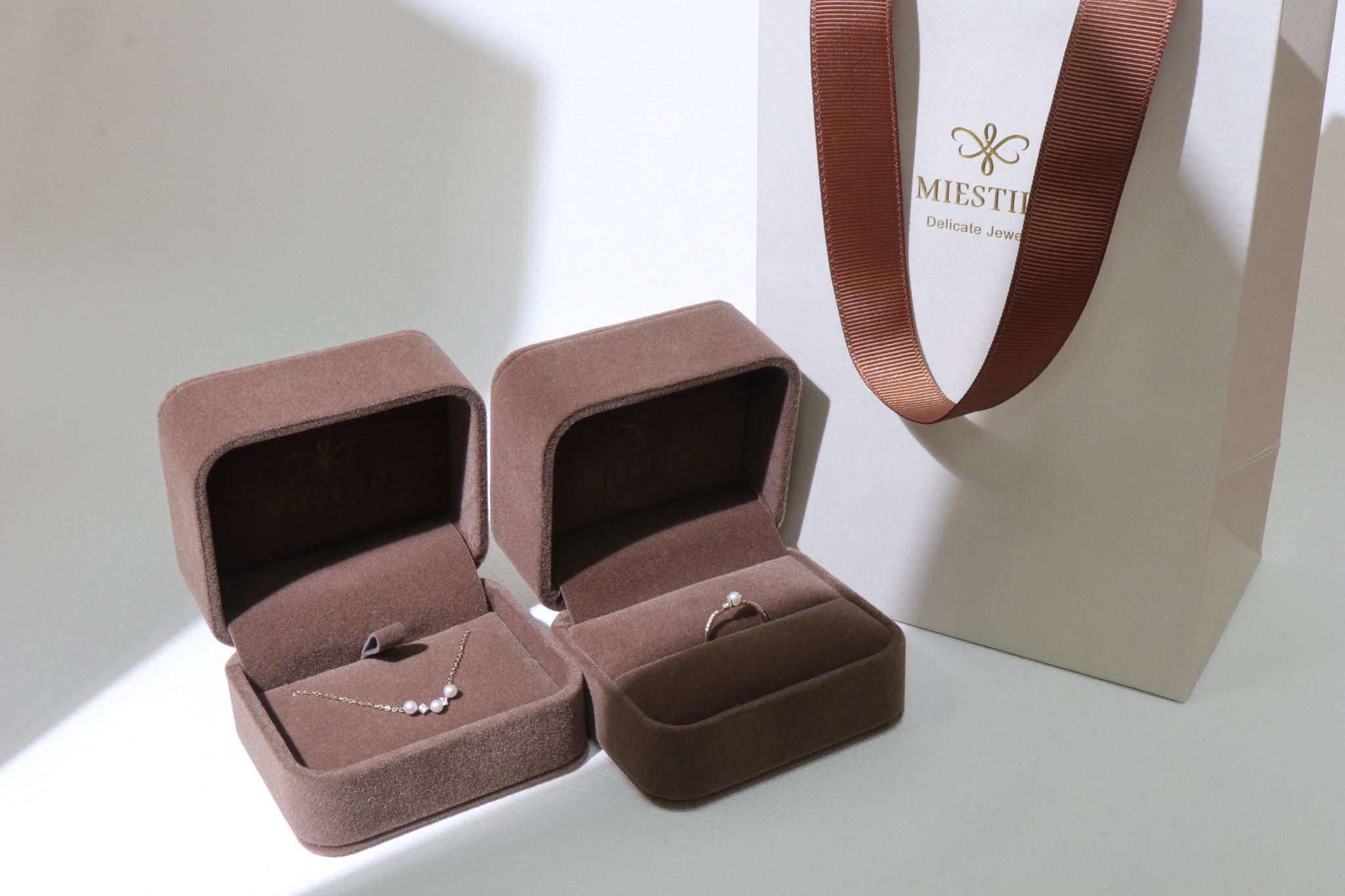 品牌絨布珠寶盒包裝組｜Miestilo Jewelry設計師輕珠寶品牌