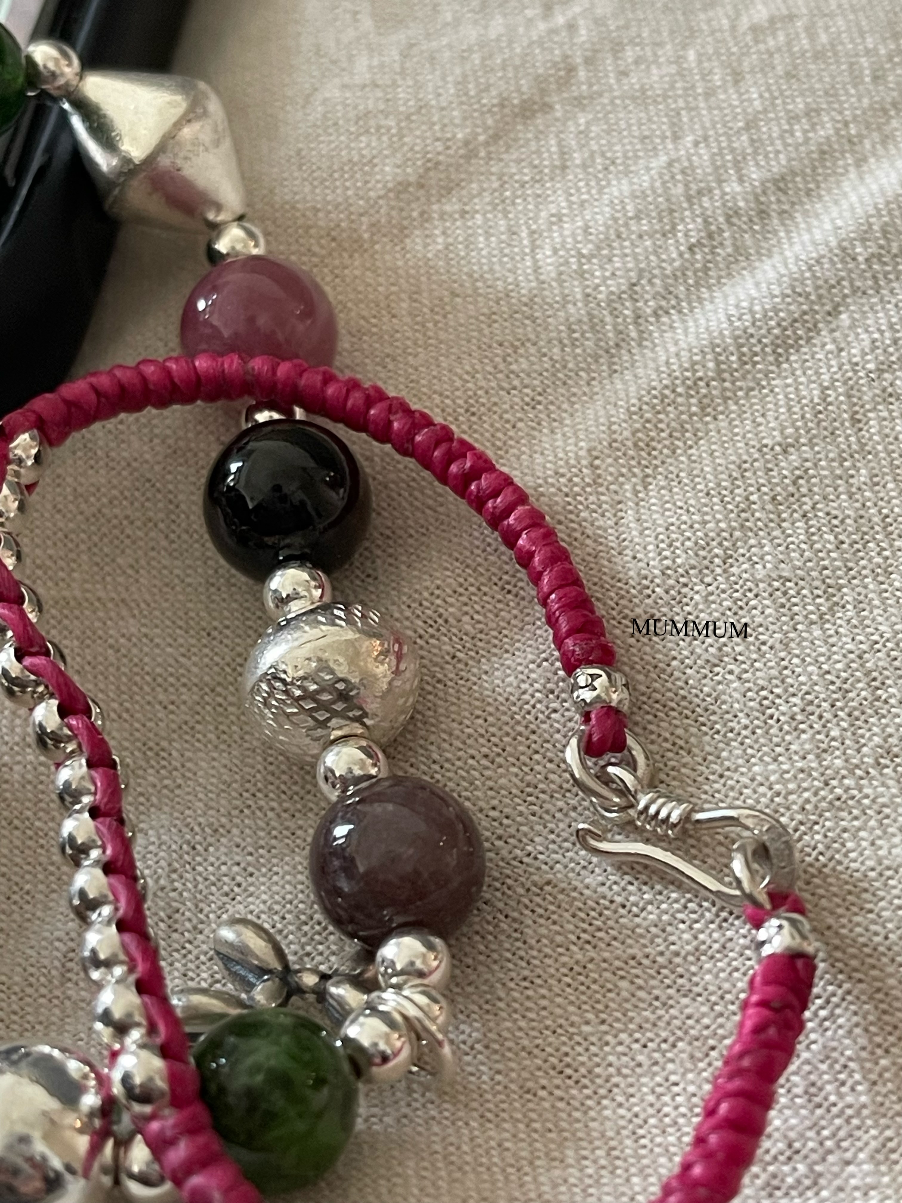 SL13332/粉紅色小圈圈手繩