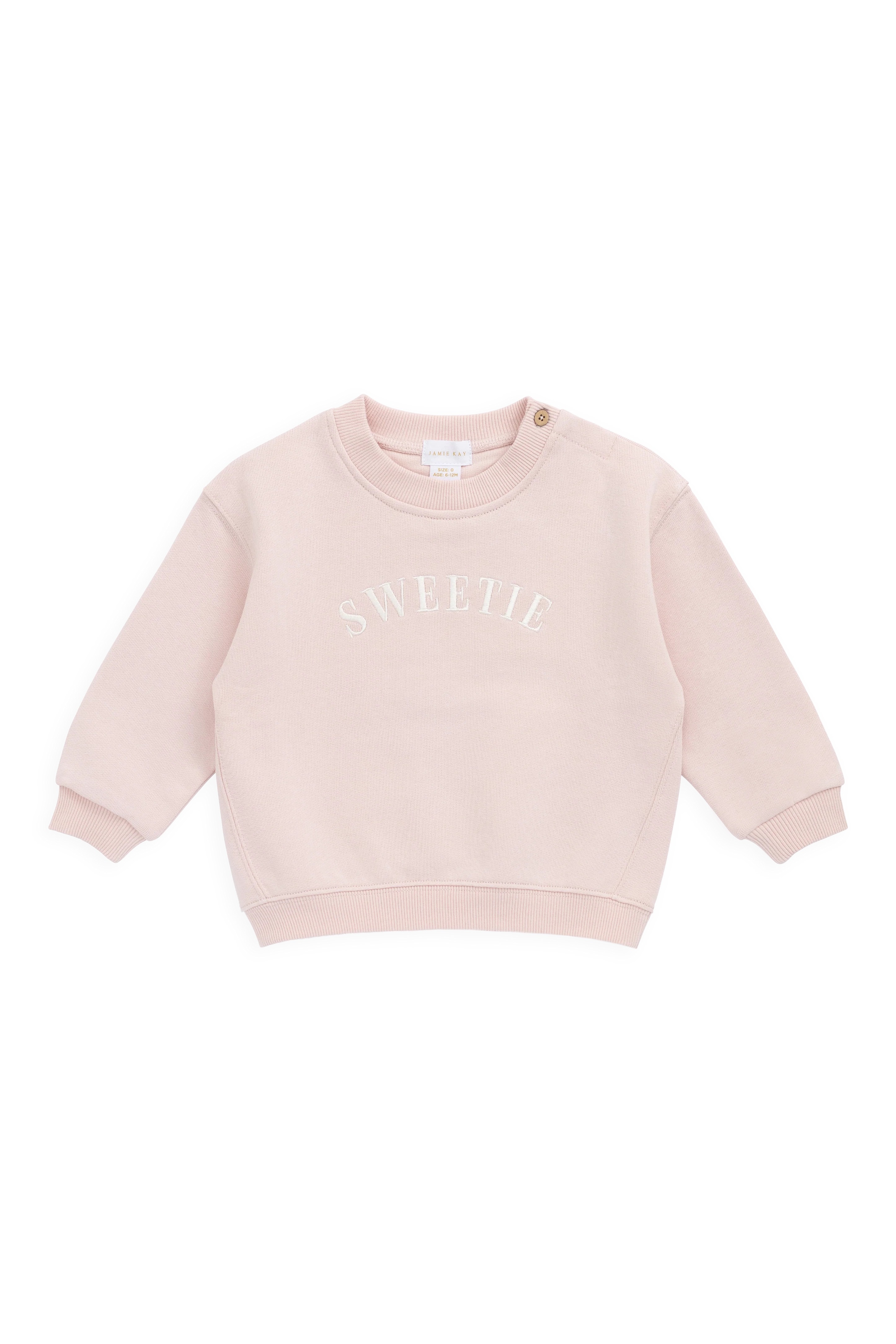 【預購】JAMIE KAY -Organic Cotton Rhea Sweatshirt（Cloud Pink Sweetie）