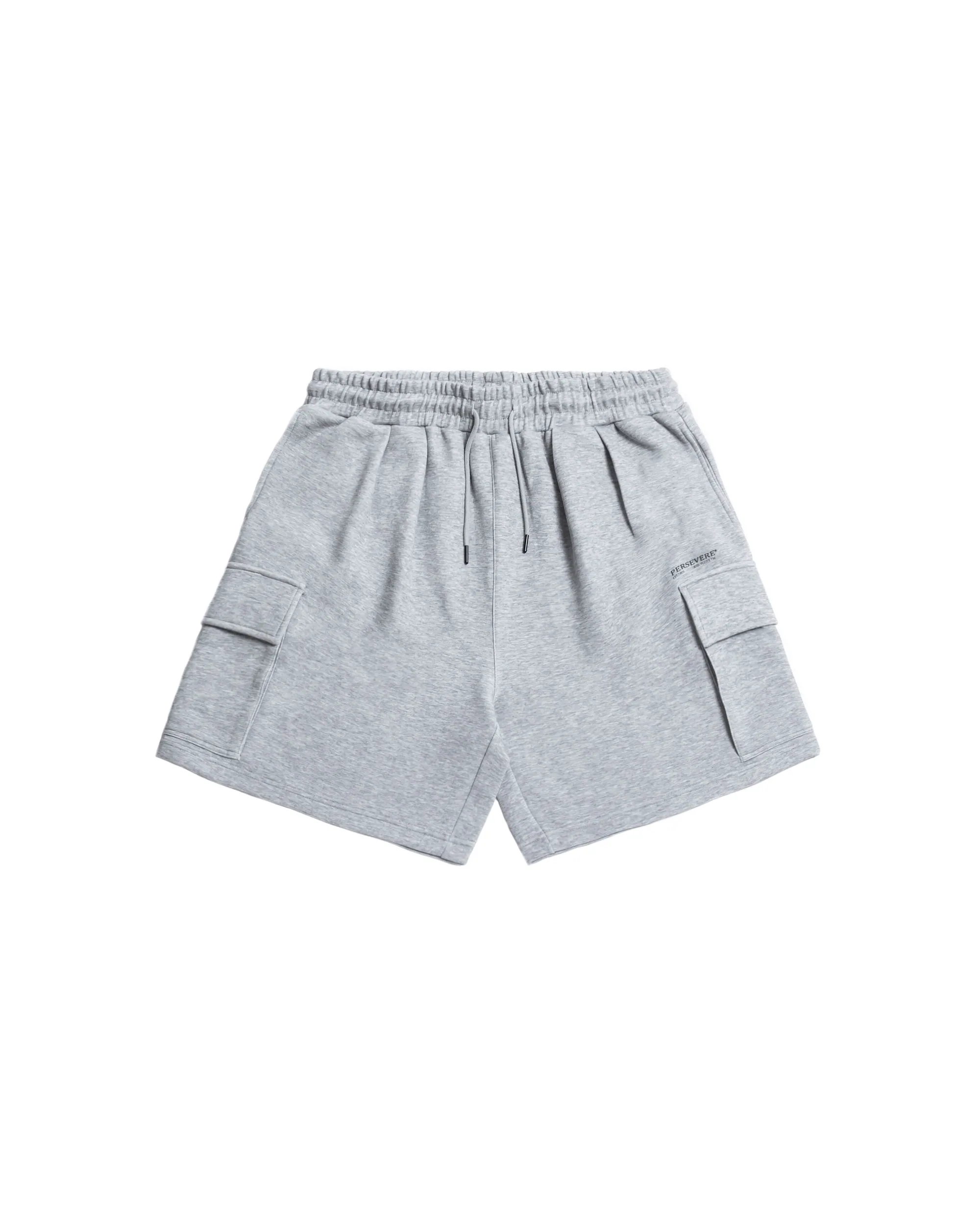 PERSEVERE LOOSE-FIT COTTON SHORTS - TWIST GRAY