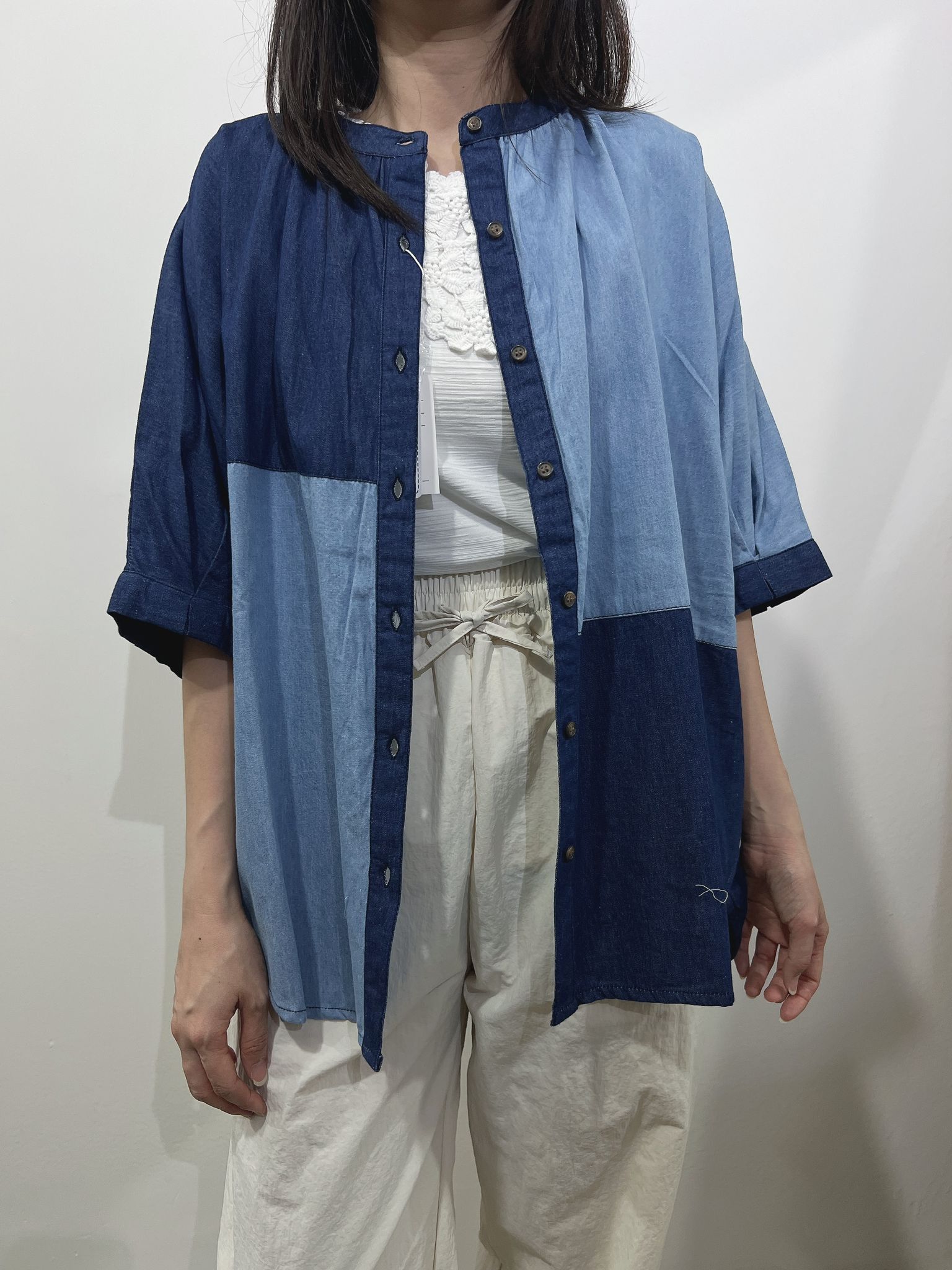 LN 拼牛仔 TOP
