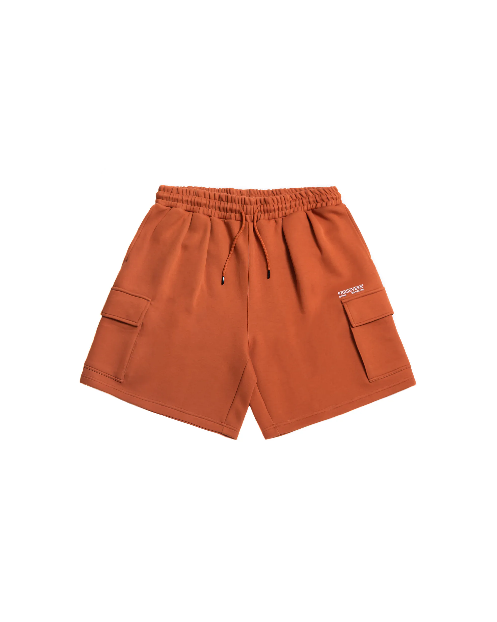 PERSEVERE LOOSE-FIT COTTON SHORTS - ORANGE