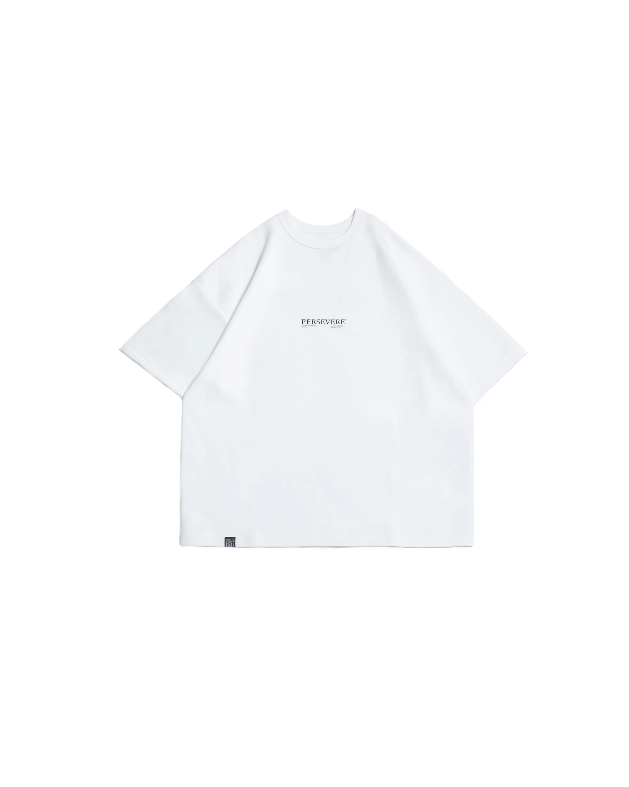 PERSEVERE LOOSE-FIT COTTON T-SHIRT - WHITE