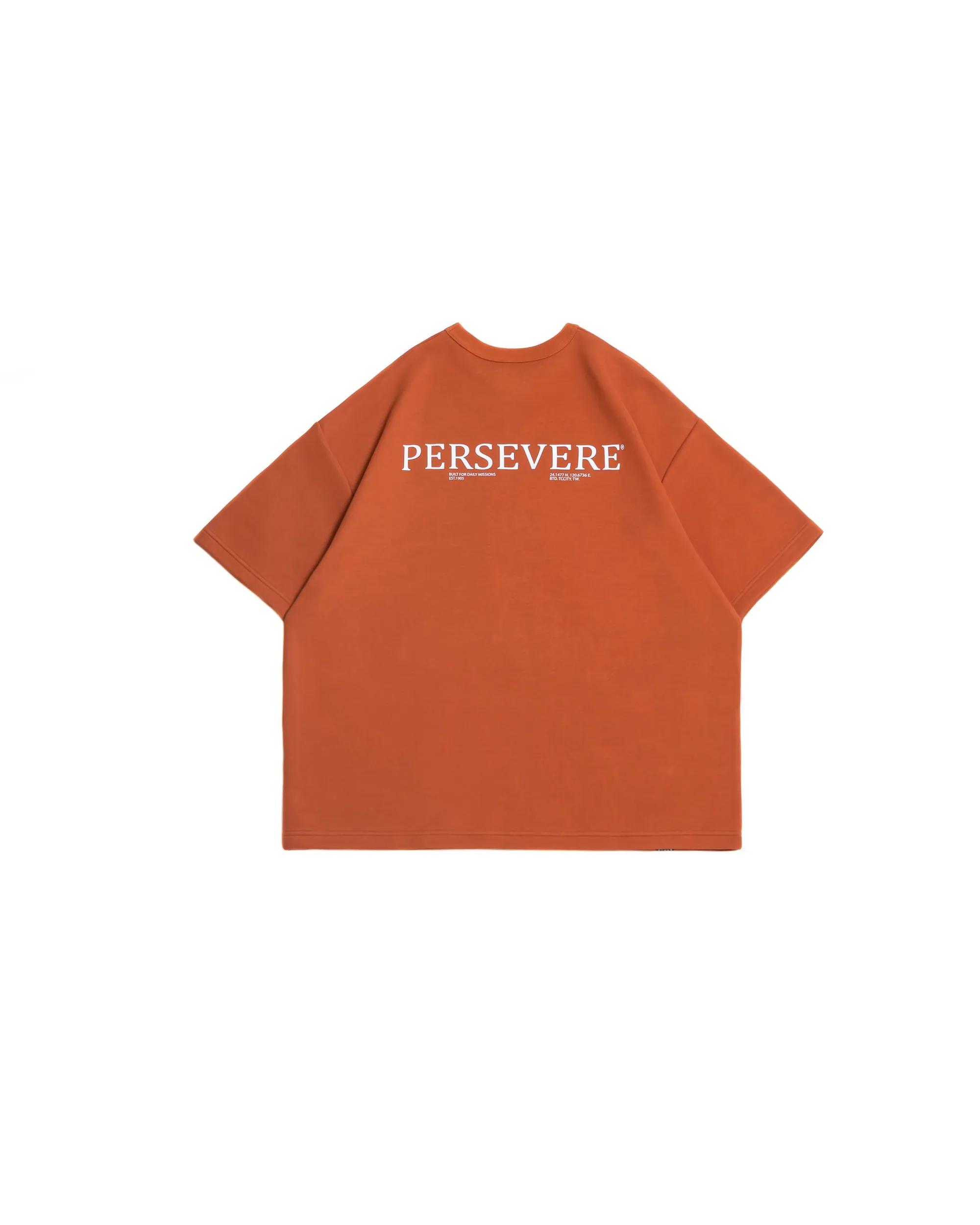 PERSEVERE LOOSE-FIT COTTON T-SHIRT - ORANGE