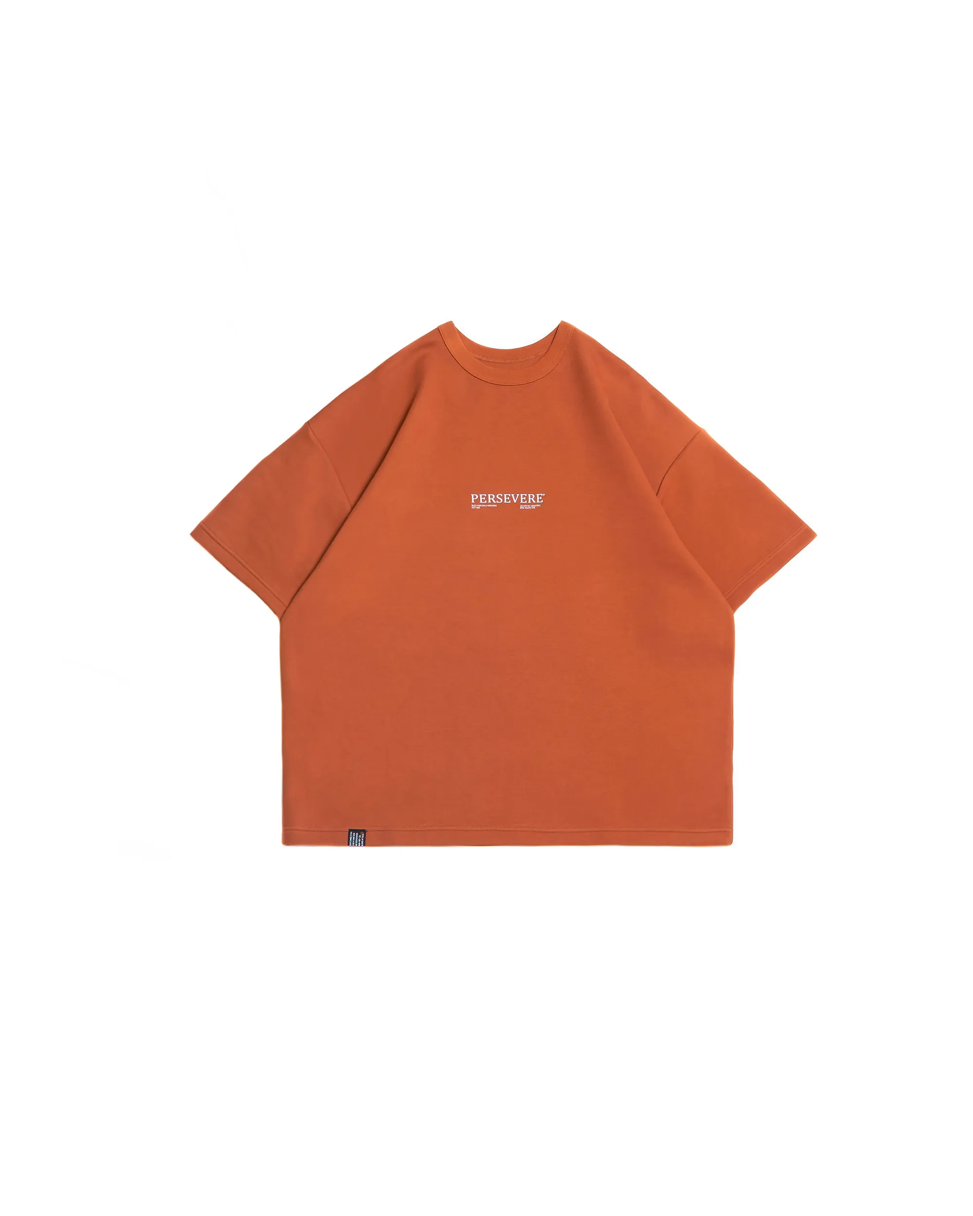 PERSEVERE LOOSE-FIT COTTON T-SHIRT - ORANGE