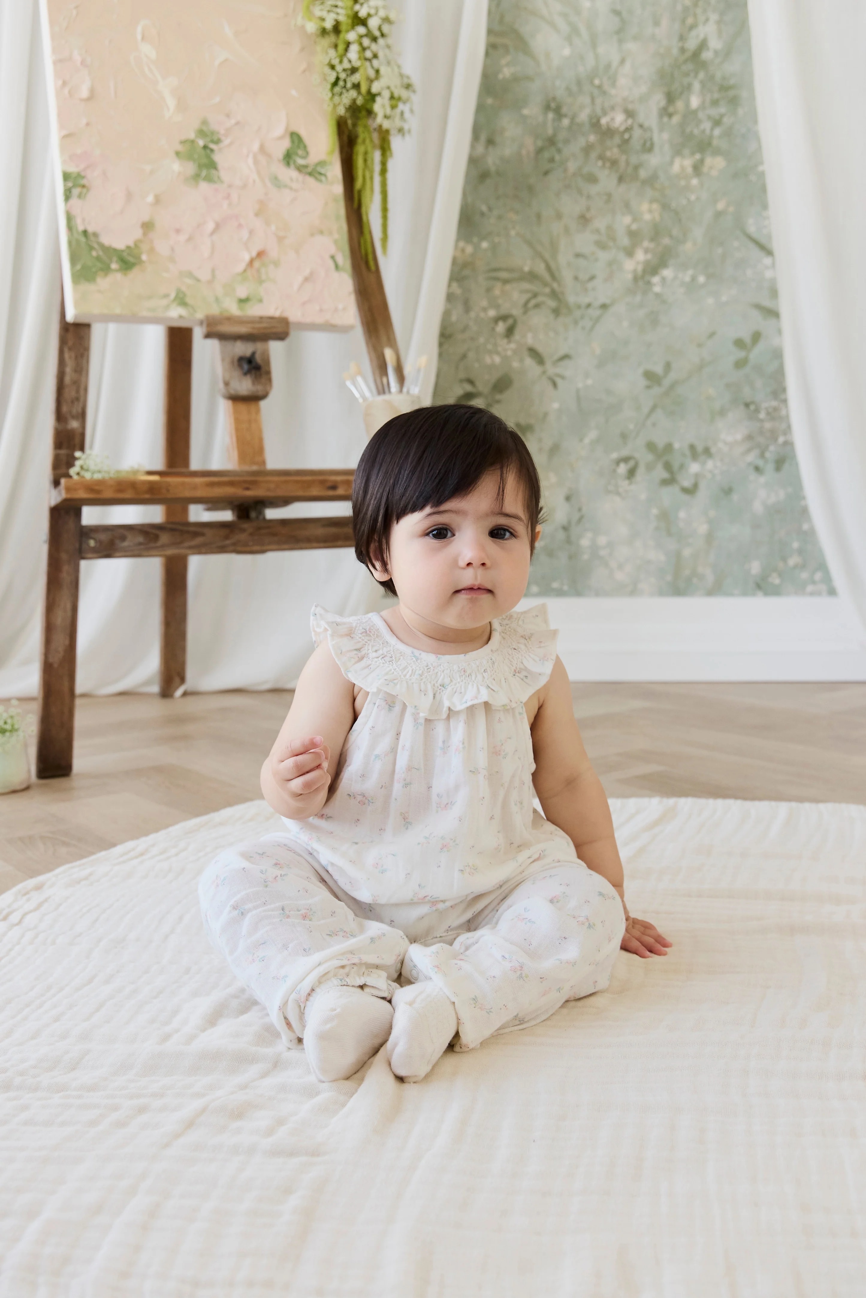 【預購】JAMIE KAY -Organic Cotton Muslin Kodi Playsuit（Solange Snow）