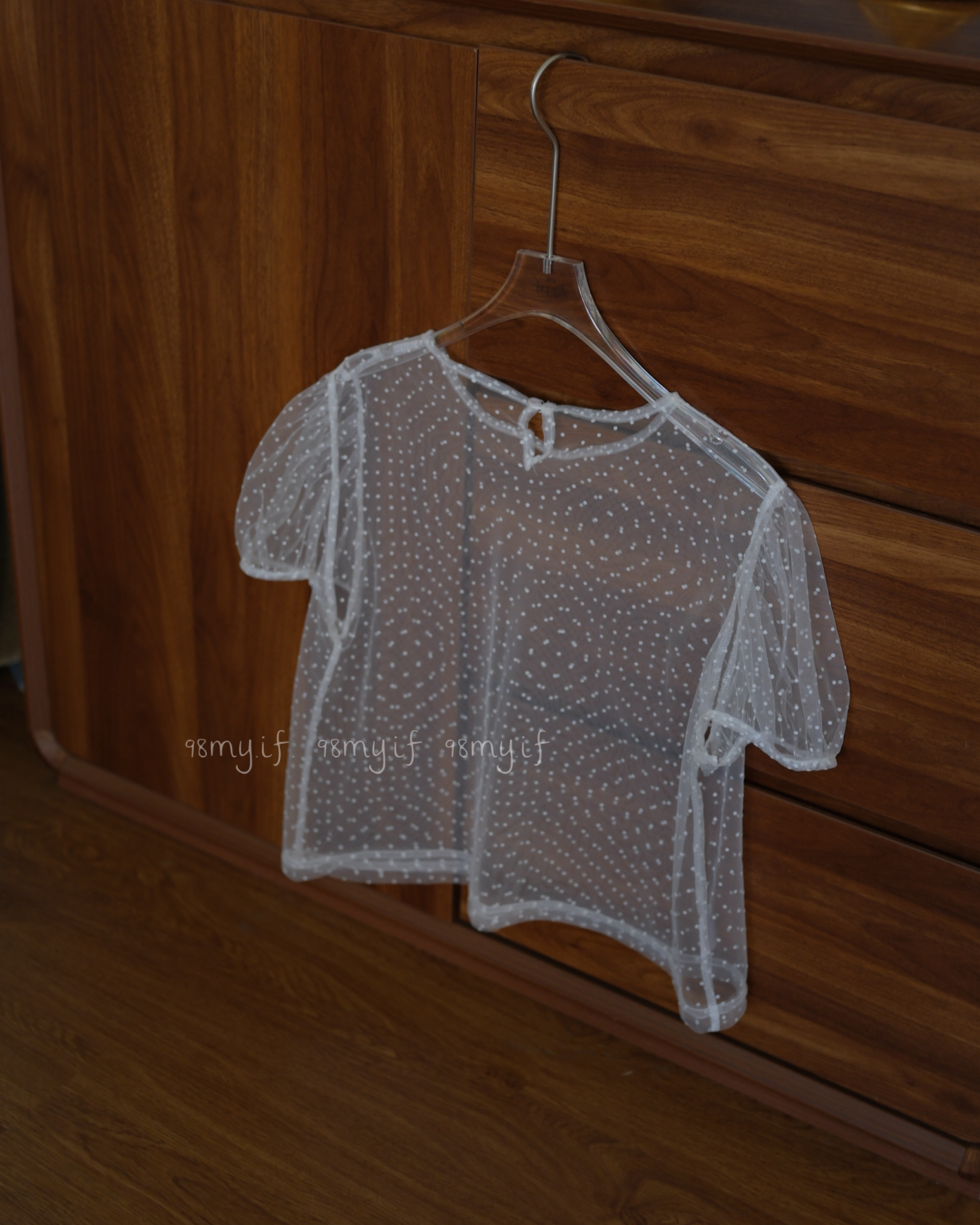 A25 層次感夥伴網紗點點短袖