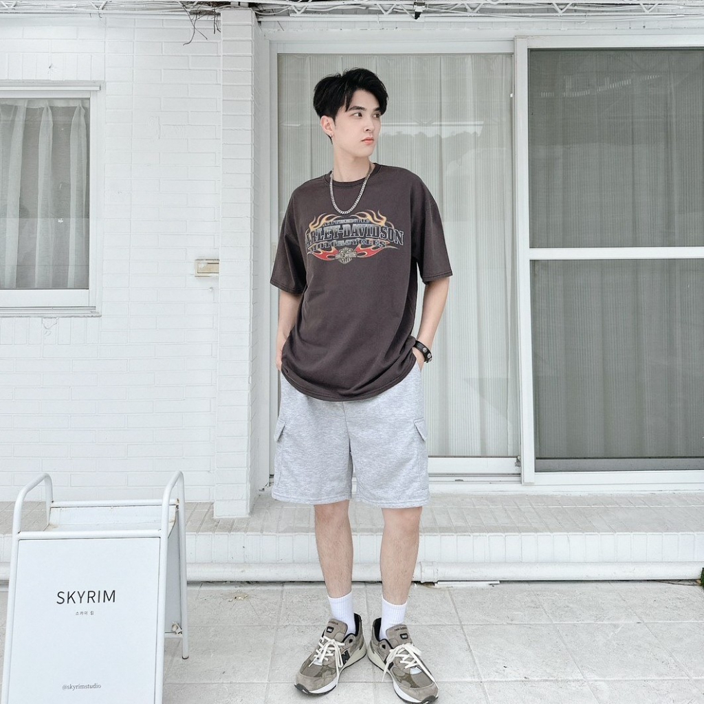 韓國素面 口袋短褲 棉質口袋棉褲 80343