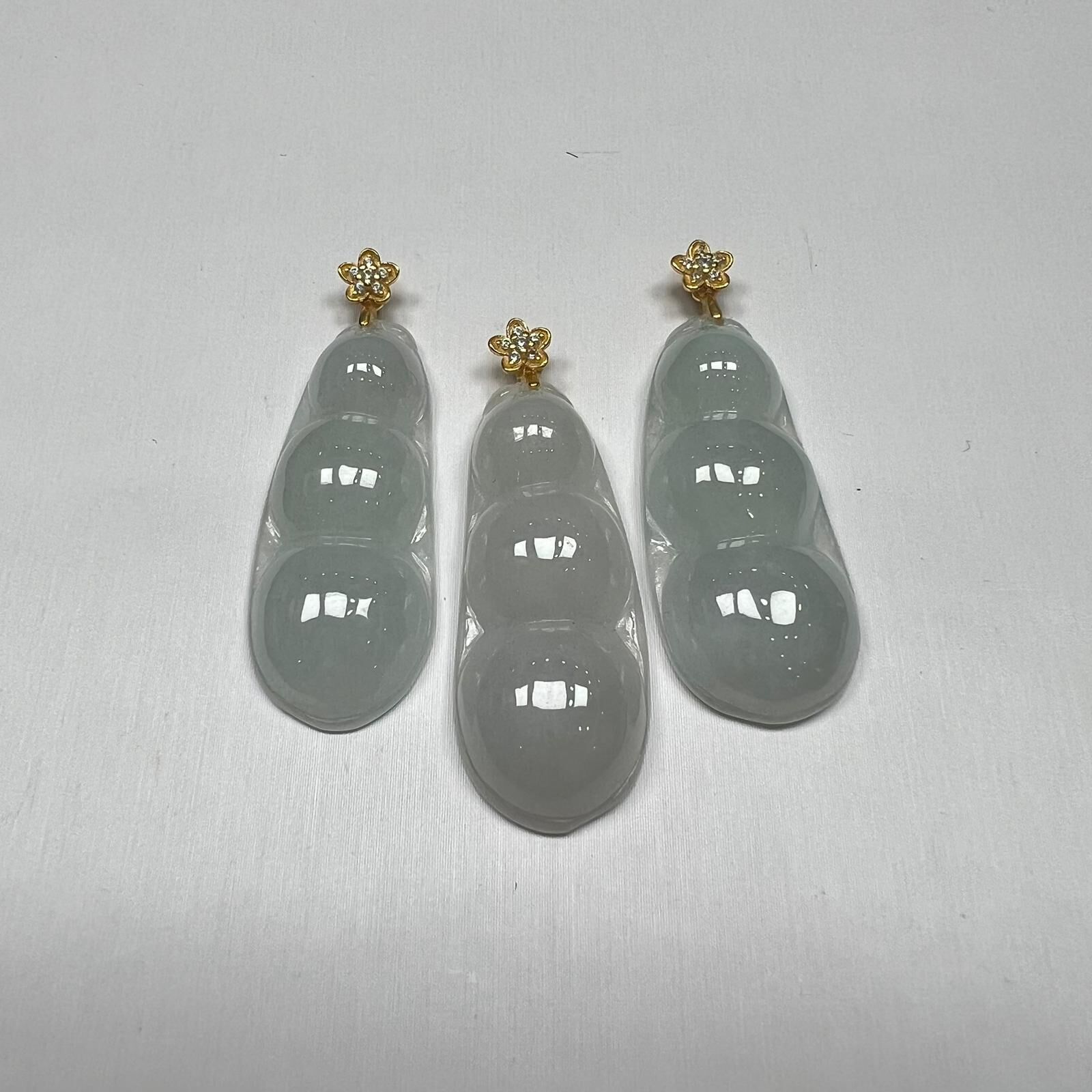 SD13 翡翠豆子 (S925扣頭) (BA088)