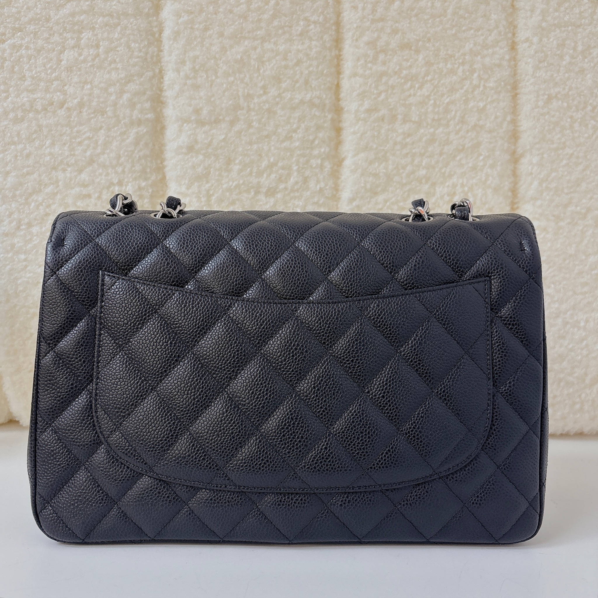 Chanel Classic Jumbo Double Flap Bag - Black / SHW