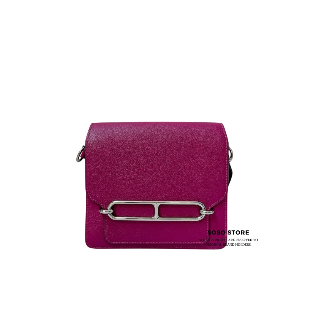 Hermès Roulis Mini - Rose Pourpre / SHW