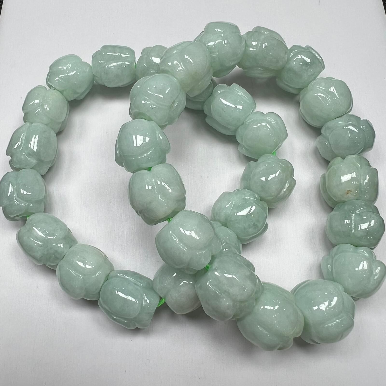 SD25 糯冰翡翠花手串 (BA107)