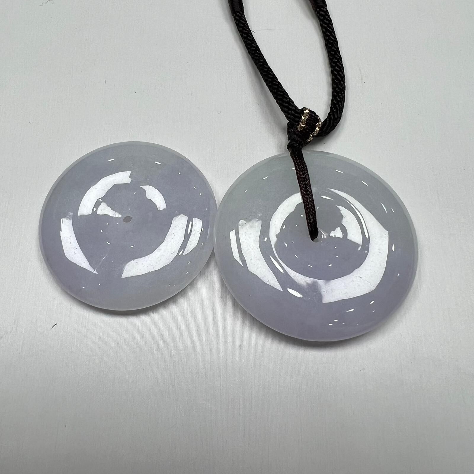 SD30 糯冰翡翠平安扣 (BA114) **連證書