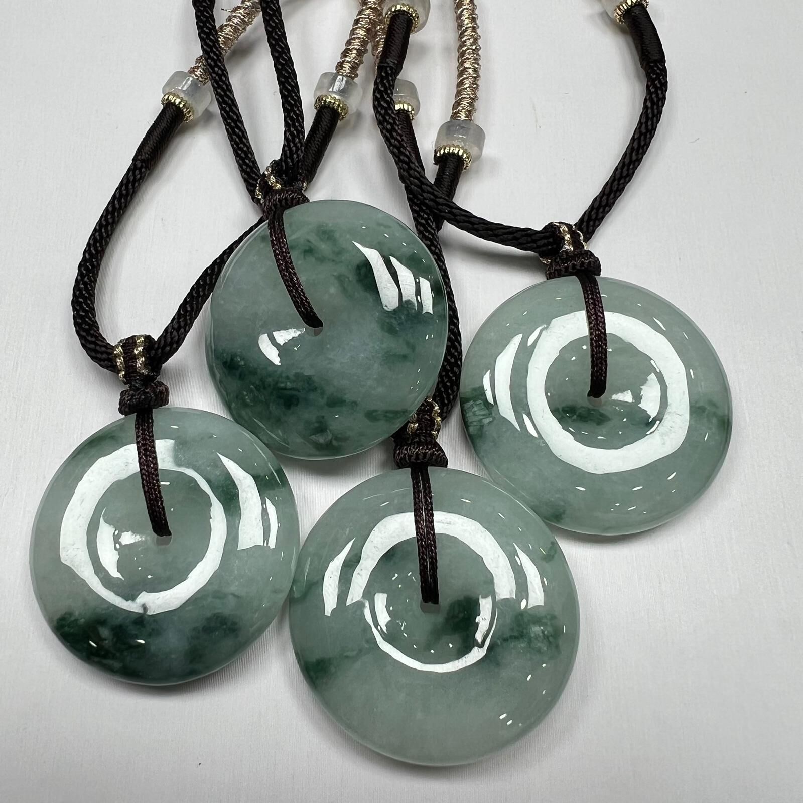 SD31 飄藍花翡翠平安扣 (BA115) **連證書