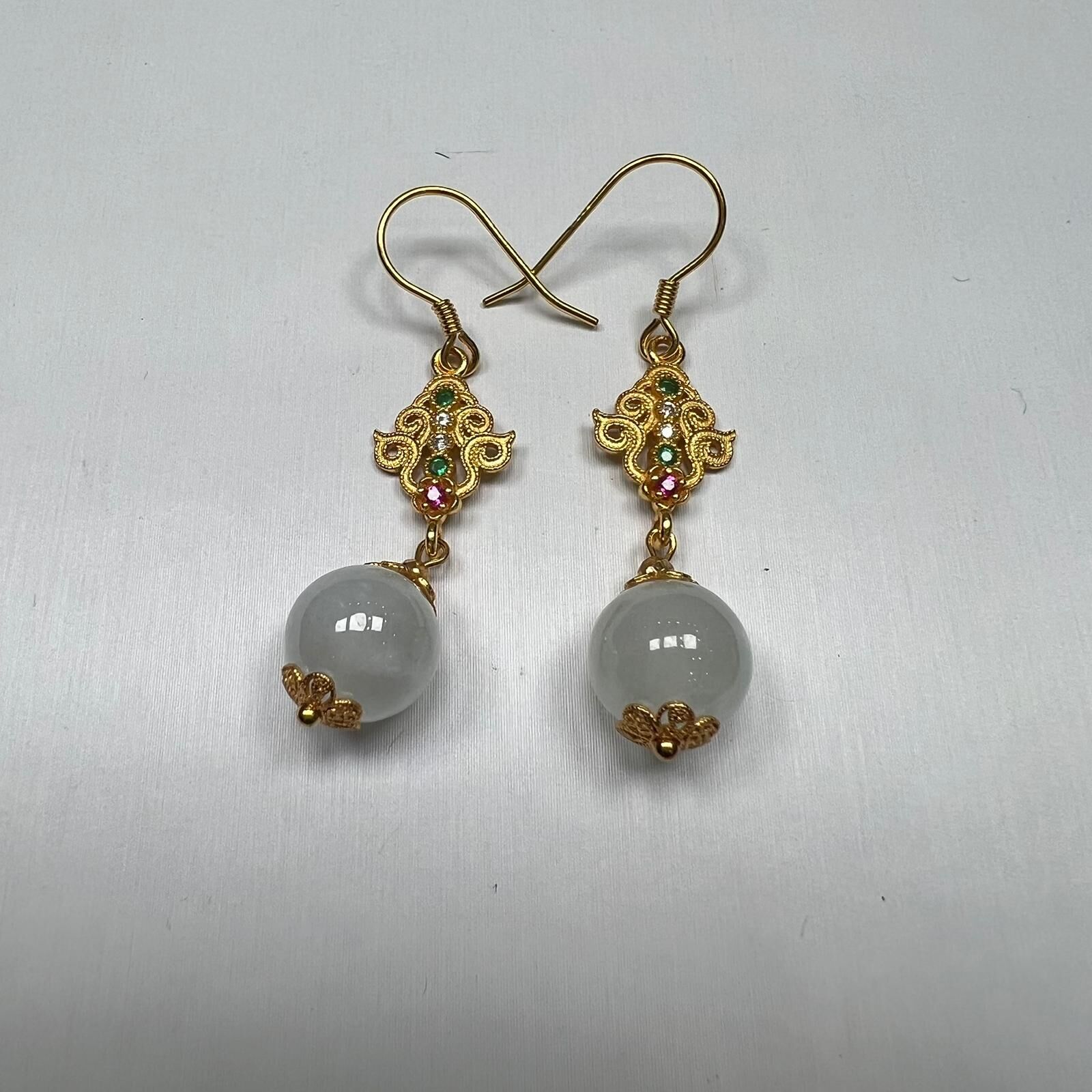 SD35 翡翠耳環 (BA121) **連證書