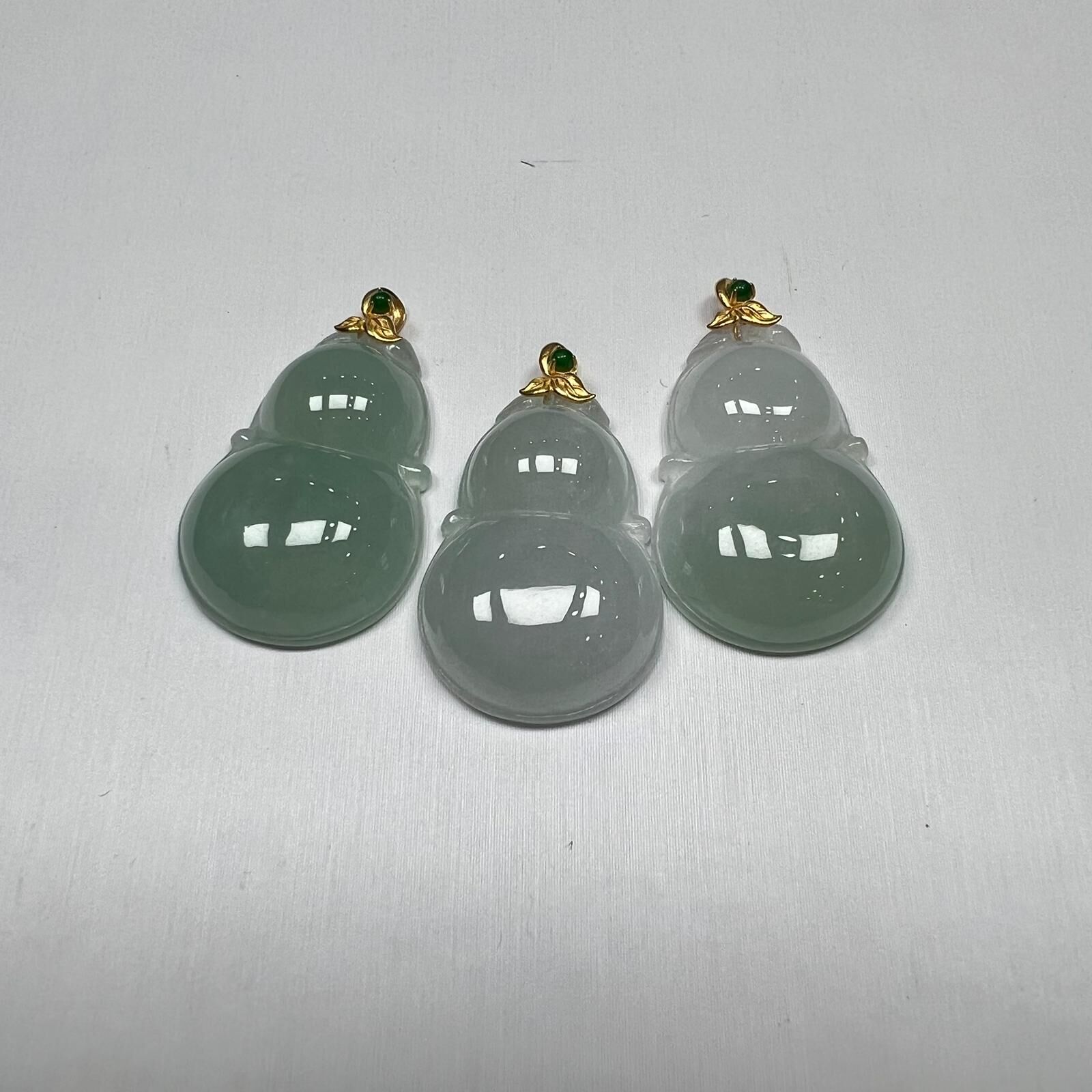 SD38 翡翠冰葫蘆 (18K金扣頭) (BA128) **連證書