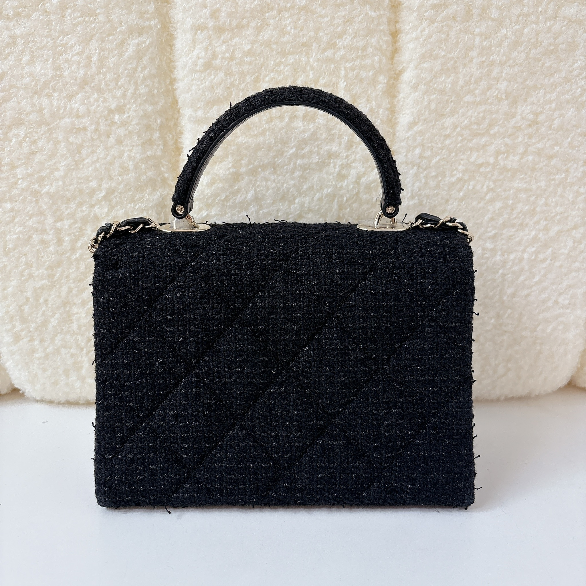 Chanel Tweed Matelasse 2Way - Black / GHW
