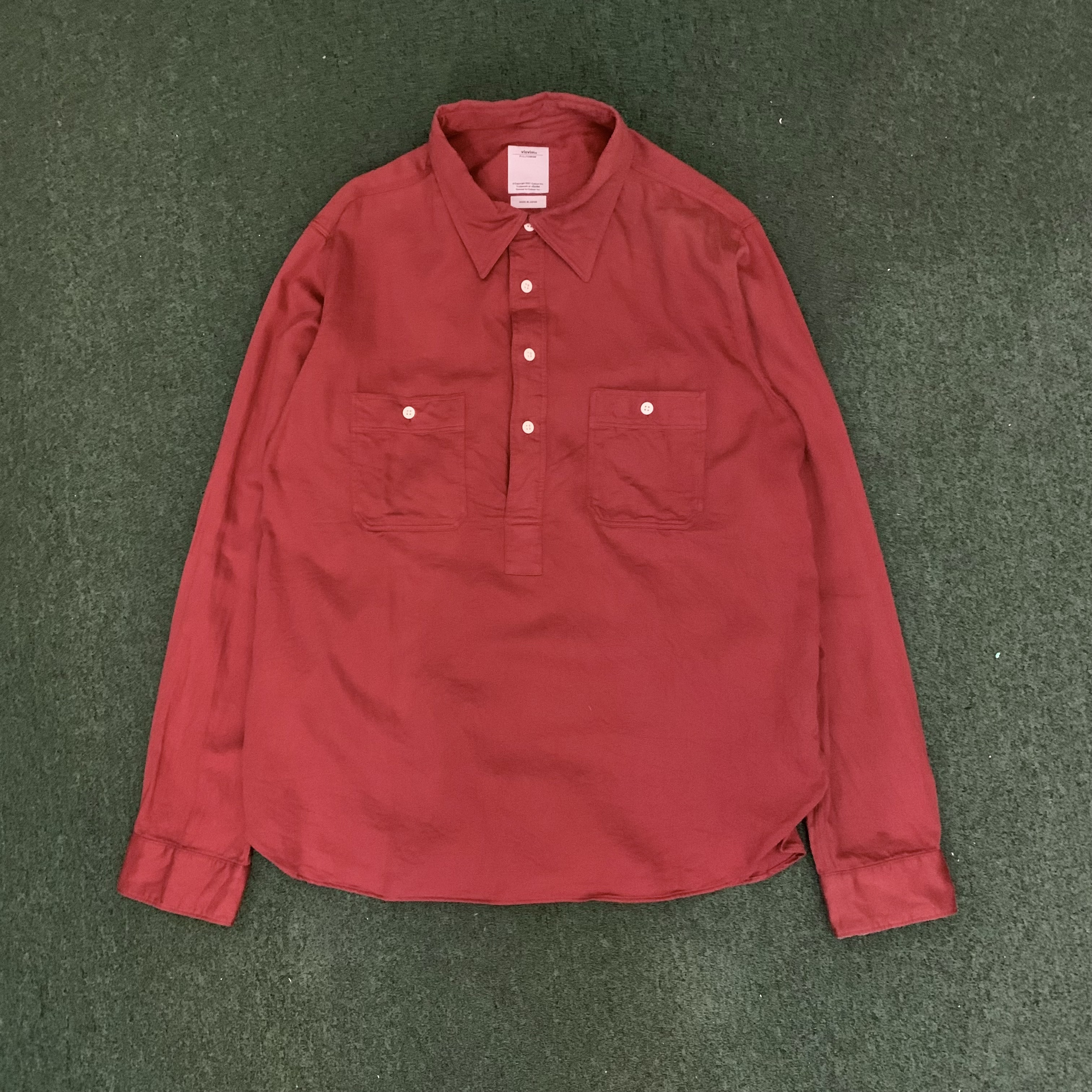 LAST SALE: VISVIM 1910 SHIRT P.O (NATURAL DYE 天然染) - RED SIZE 2 IN STOCK NOW (現貨發售中)